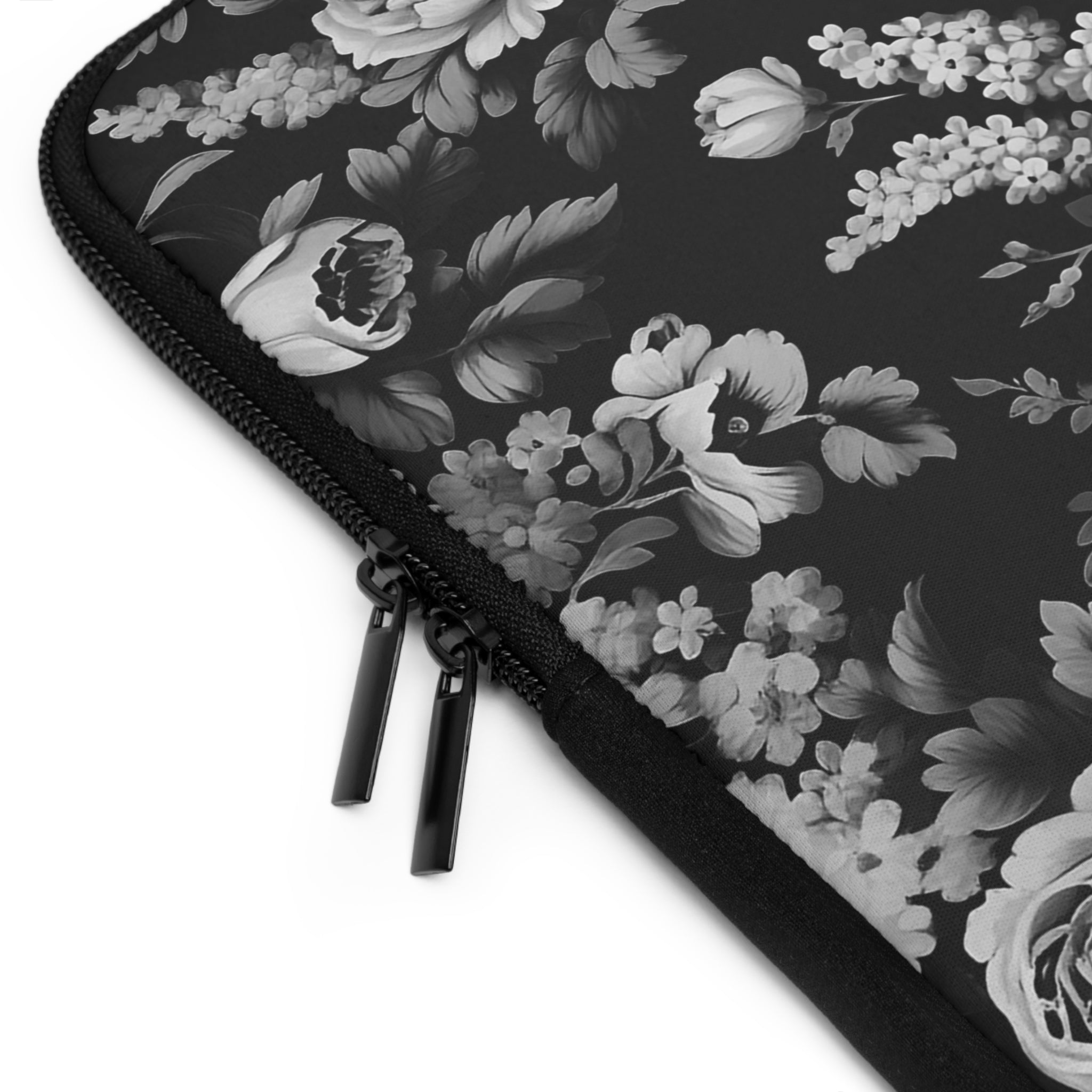 Medival Flowers BW Laptop Sleeve