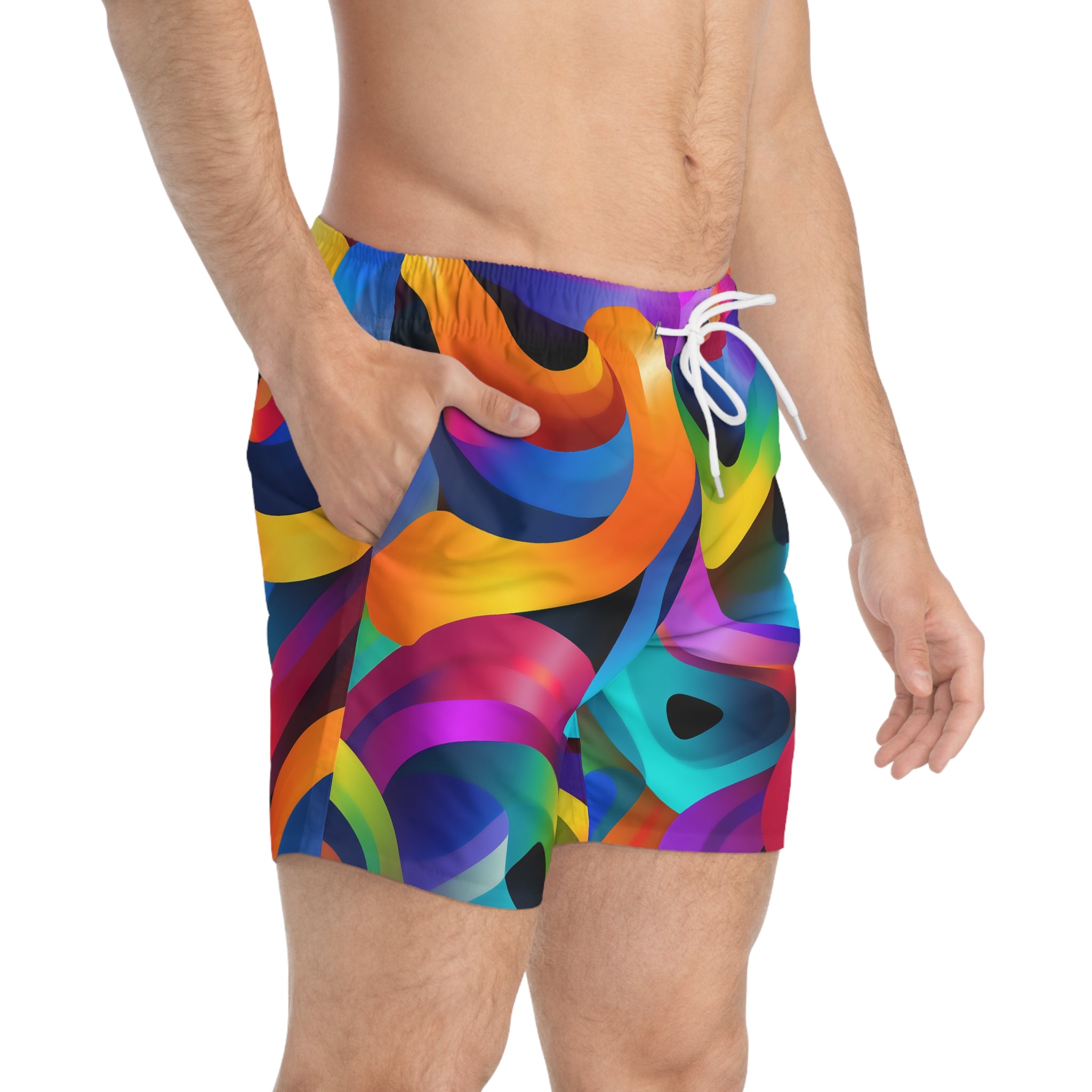 Colorful Waves Swim Shorts