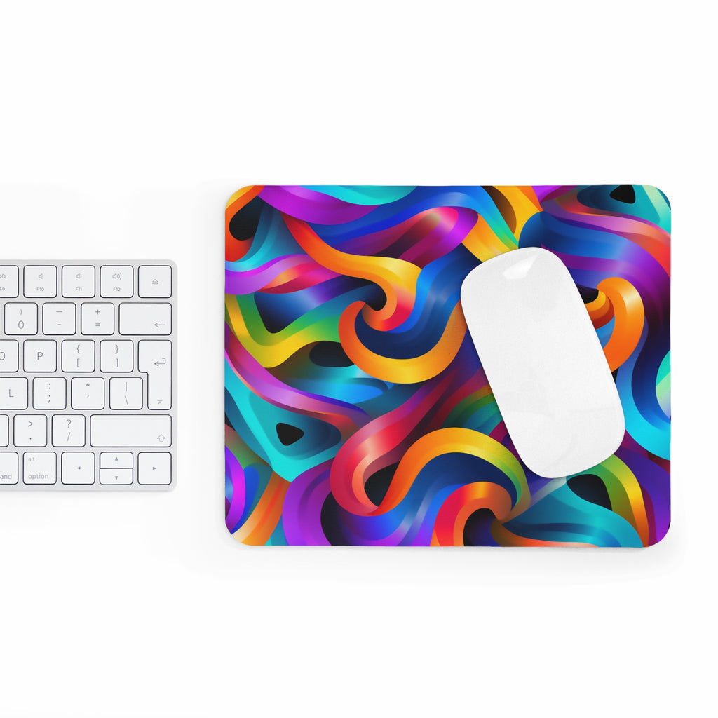 Colorful Waves Mouse Pad