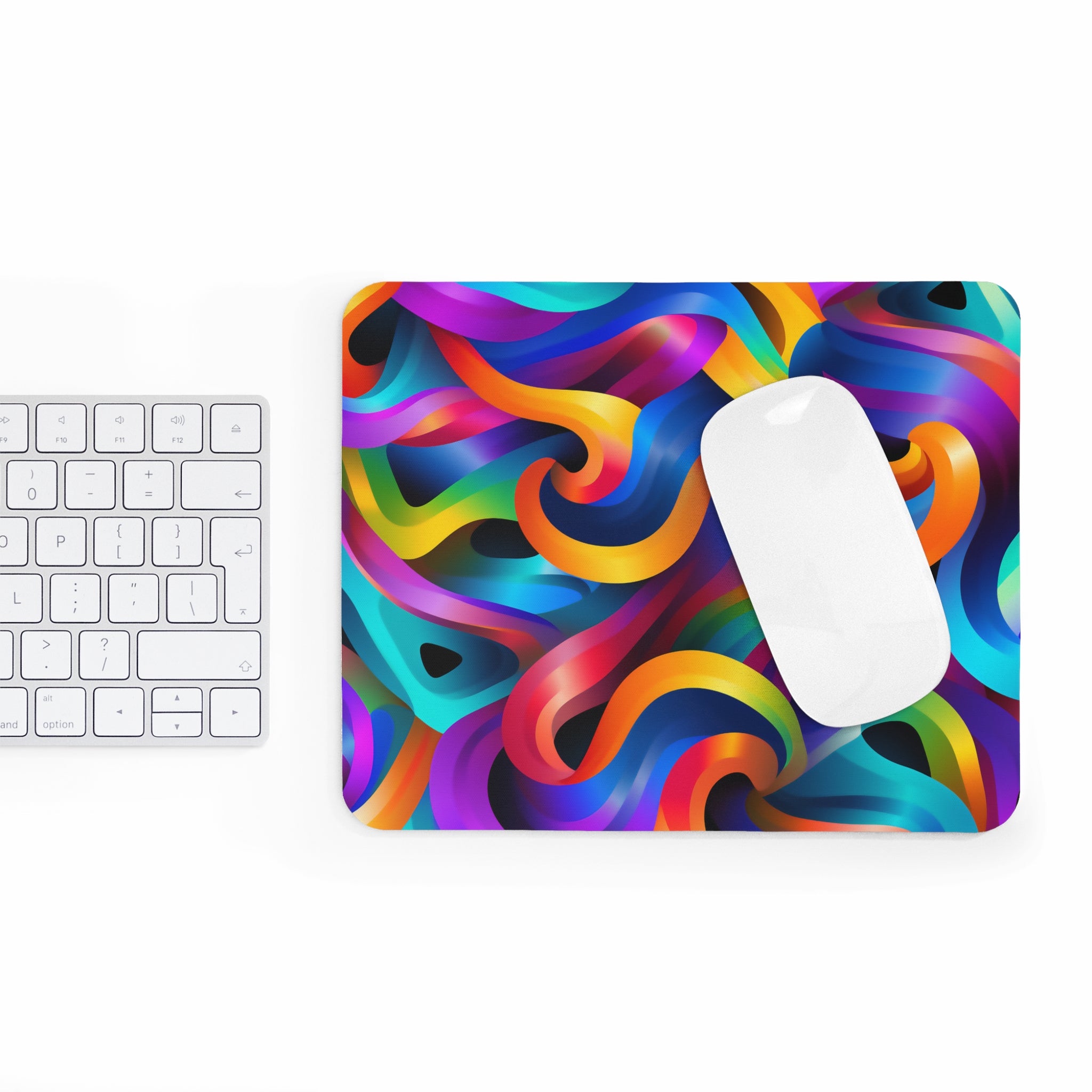 Colorful Waves Mouse Pad