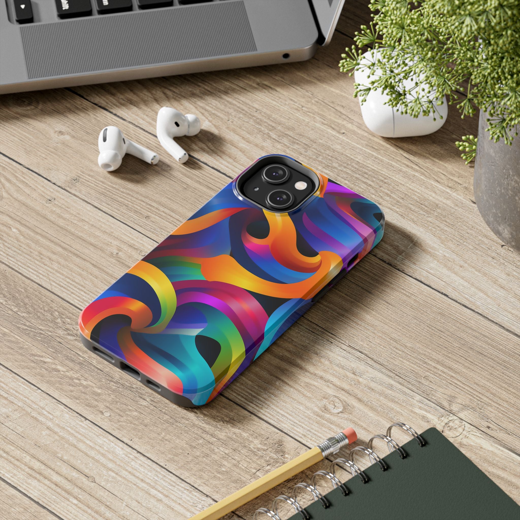 Colorful Waves Phone Case