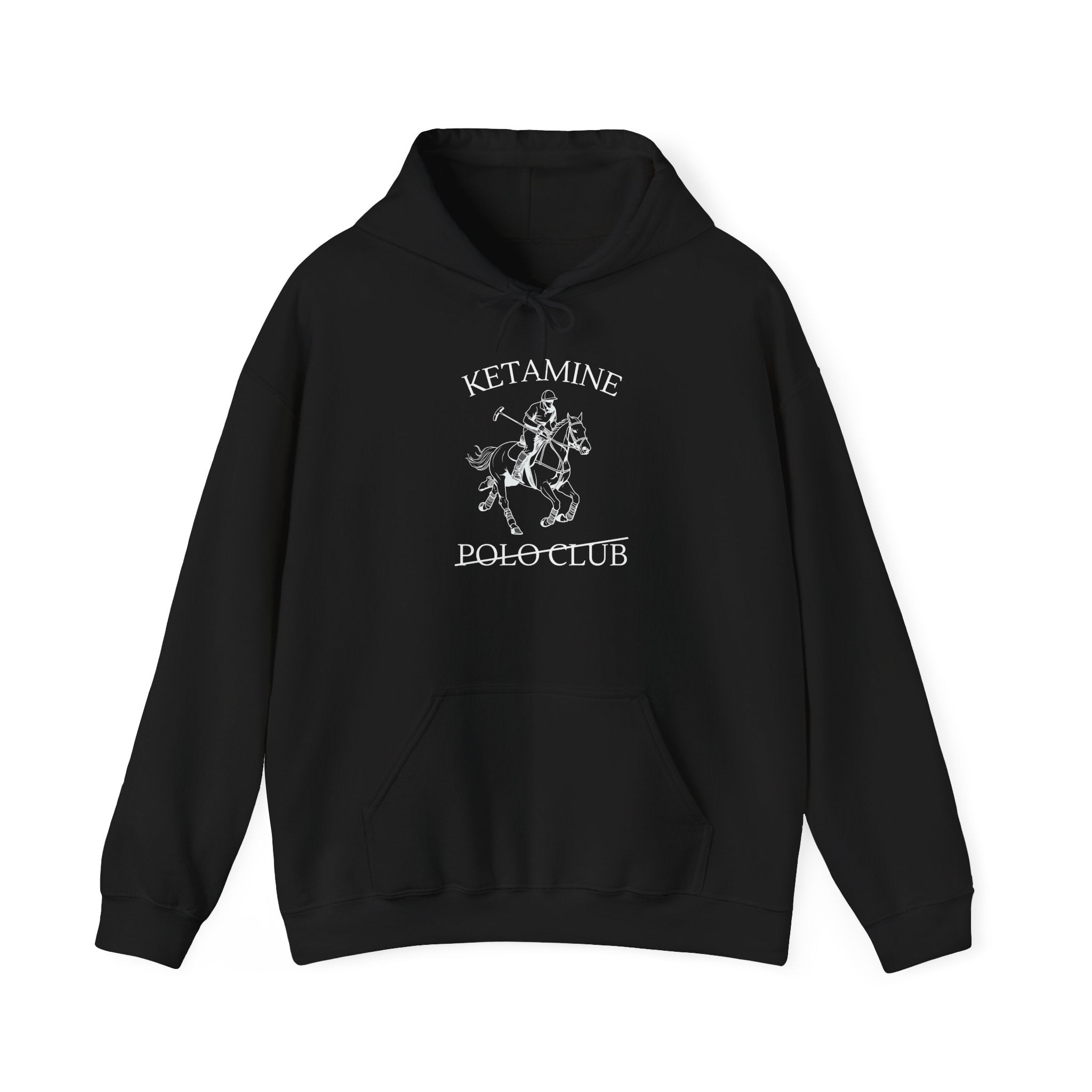 Ketamine Polo Club Hoodie | Dark Skull Rider Graphic