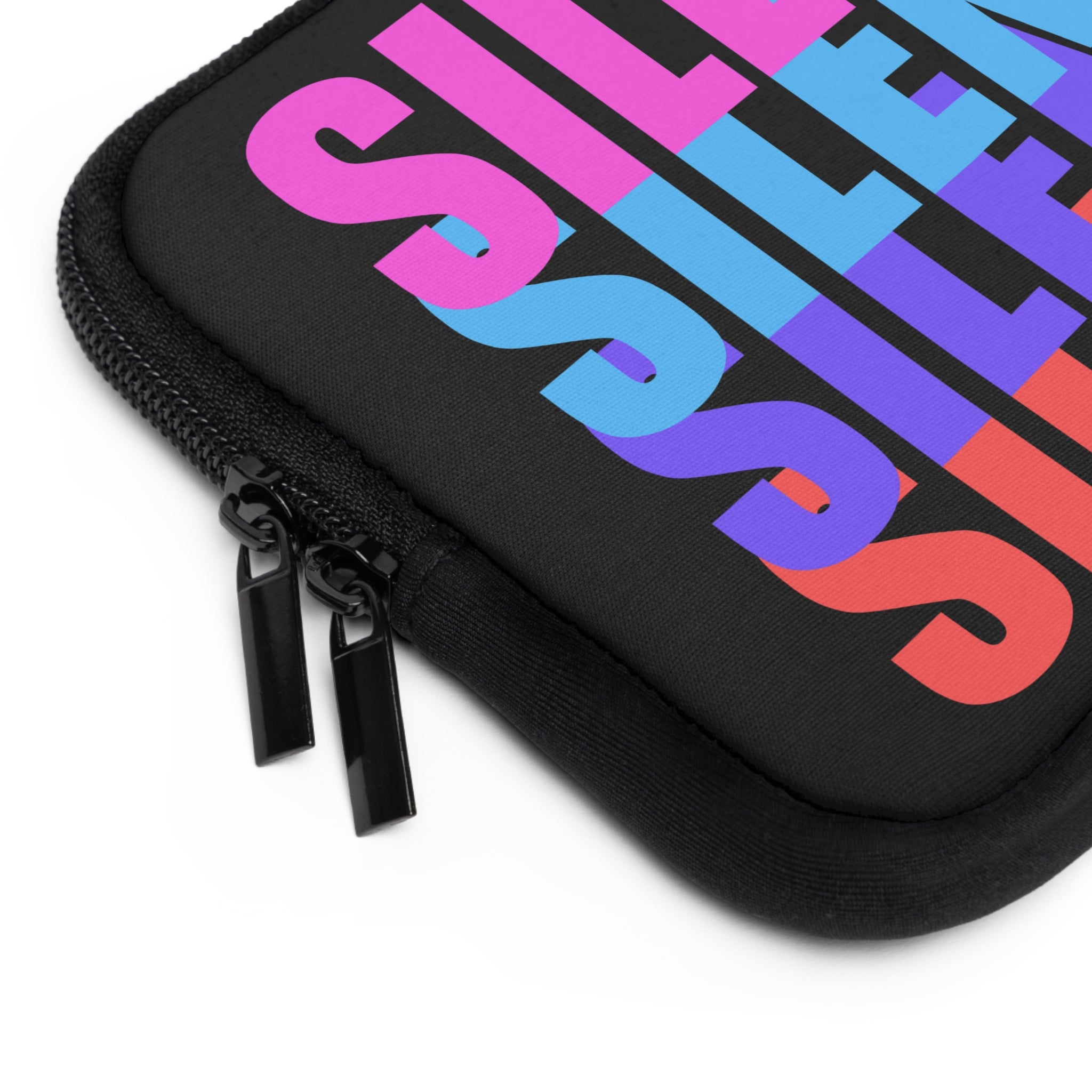 Silence Black Laptop Sleeve