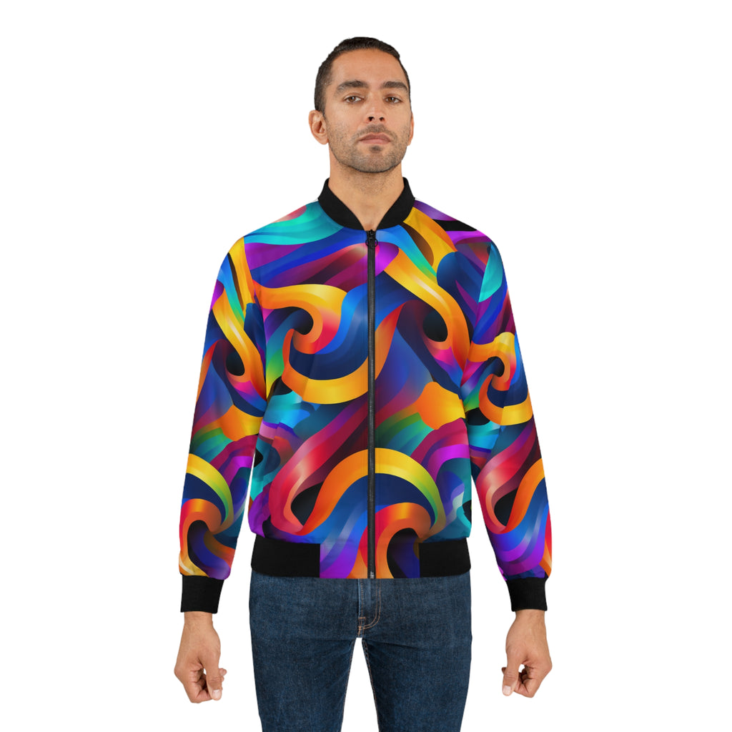 Colorful Waves Bomber