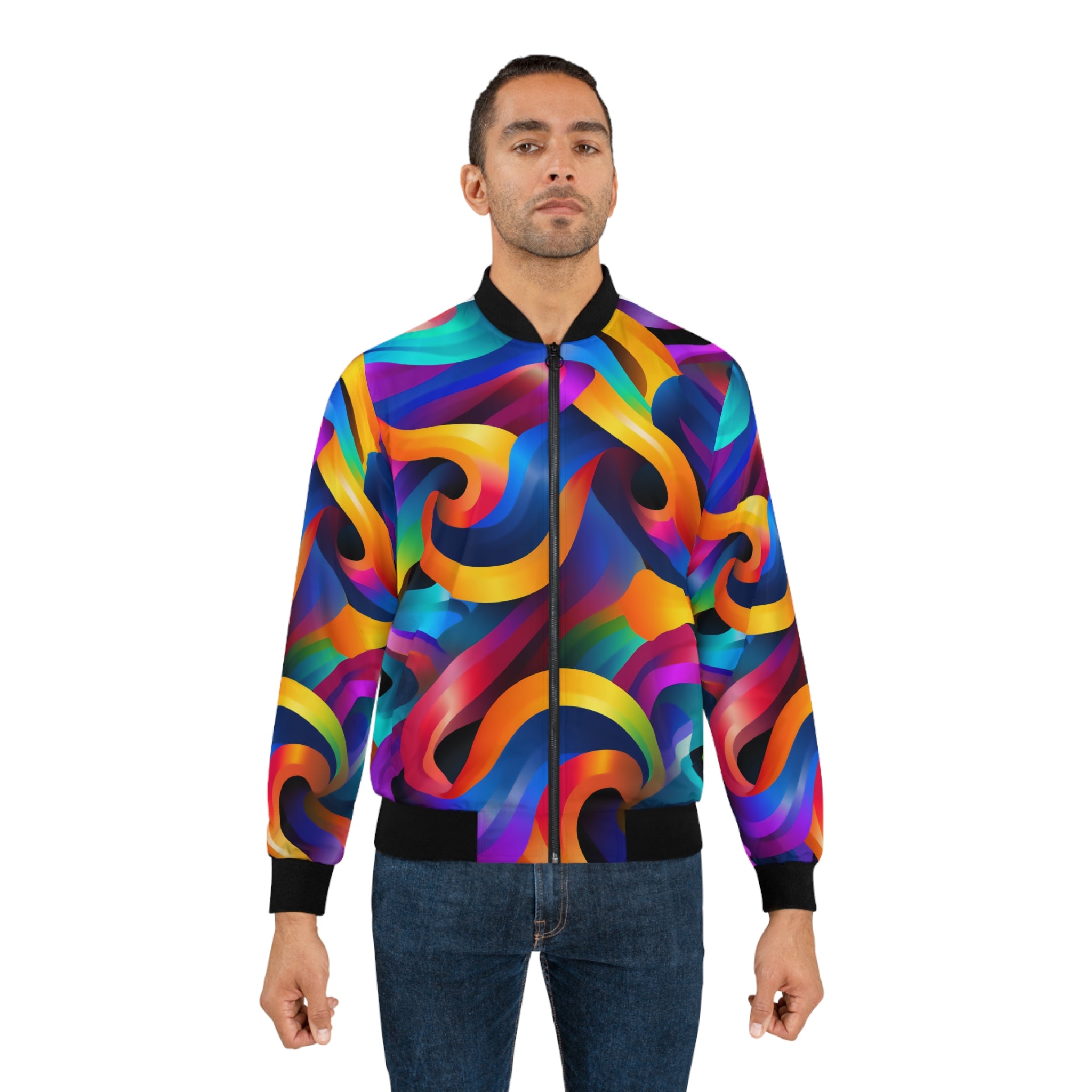 Colorful Waves Bomber