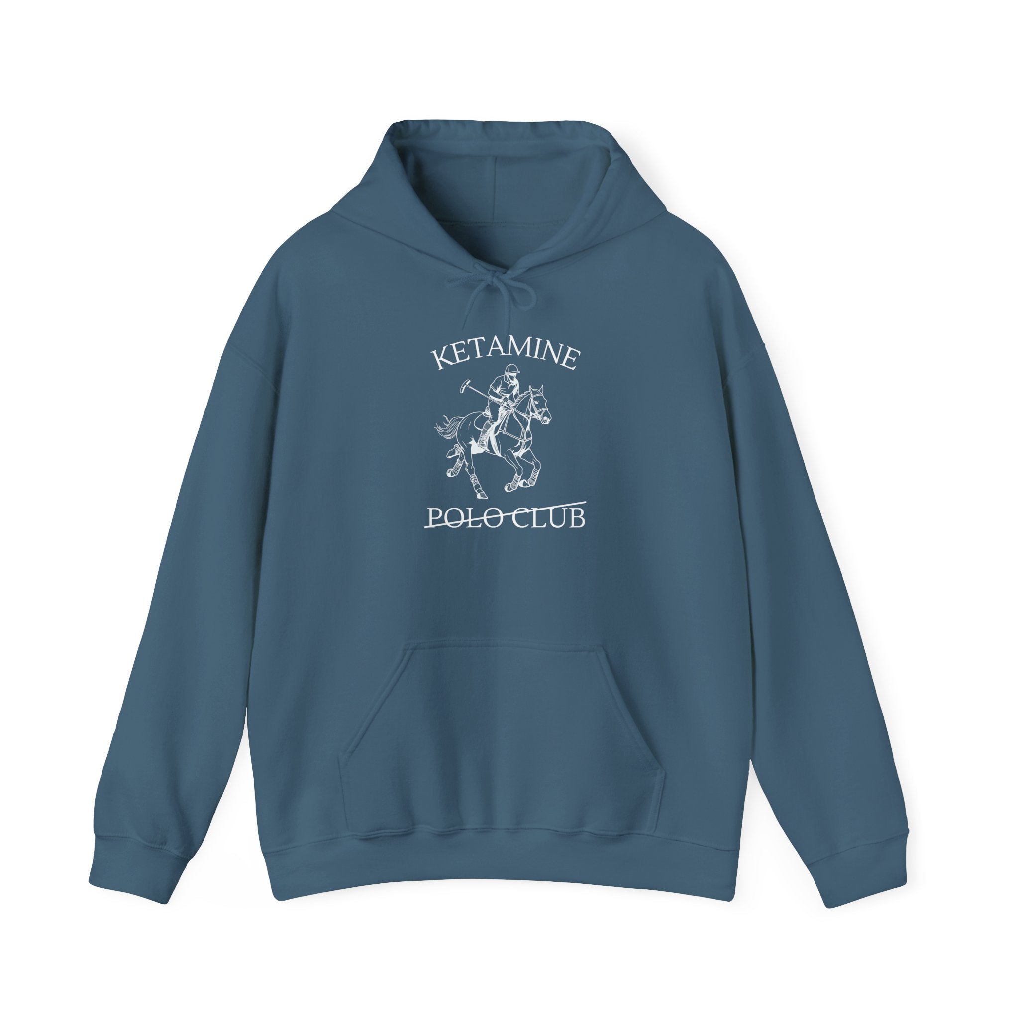 Ketamine Polo Club Hoodie | Dark Skull Rider Graphic