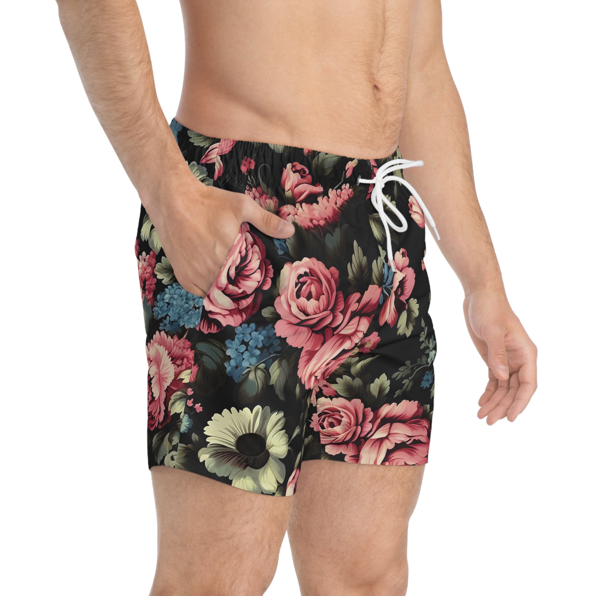 Medival Flowers Swim Trunk