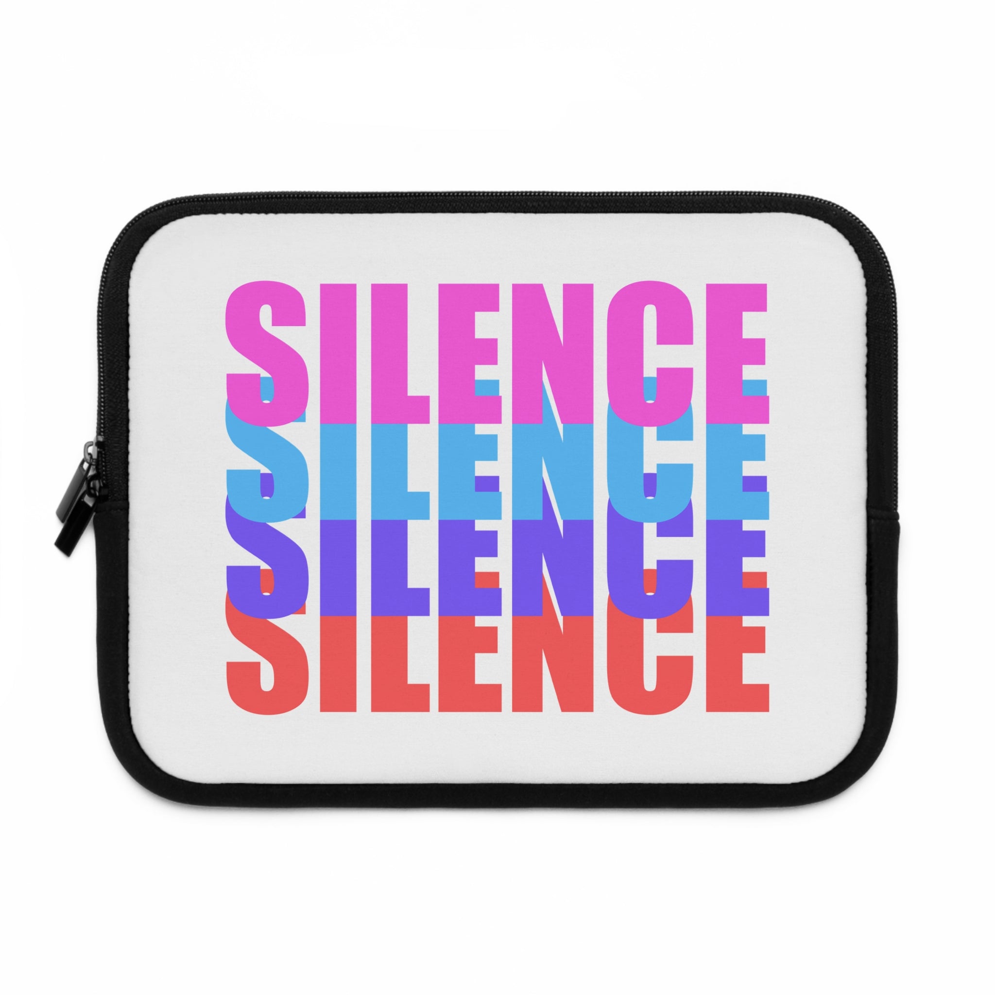 Silence White Laptop Sleeve