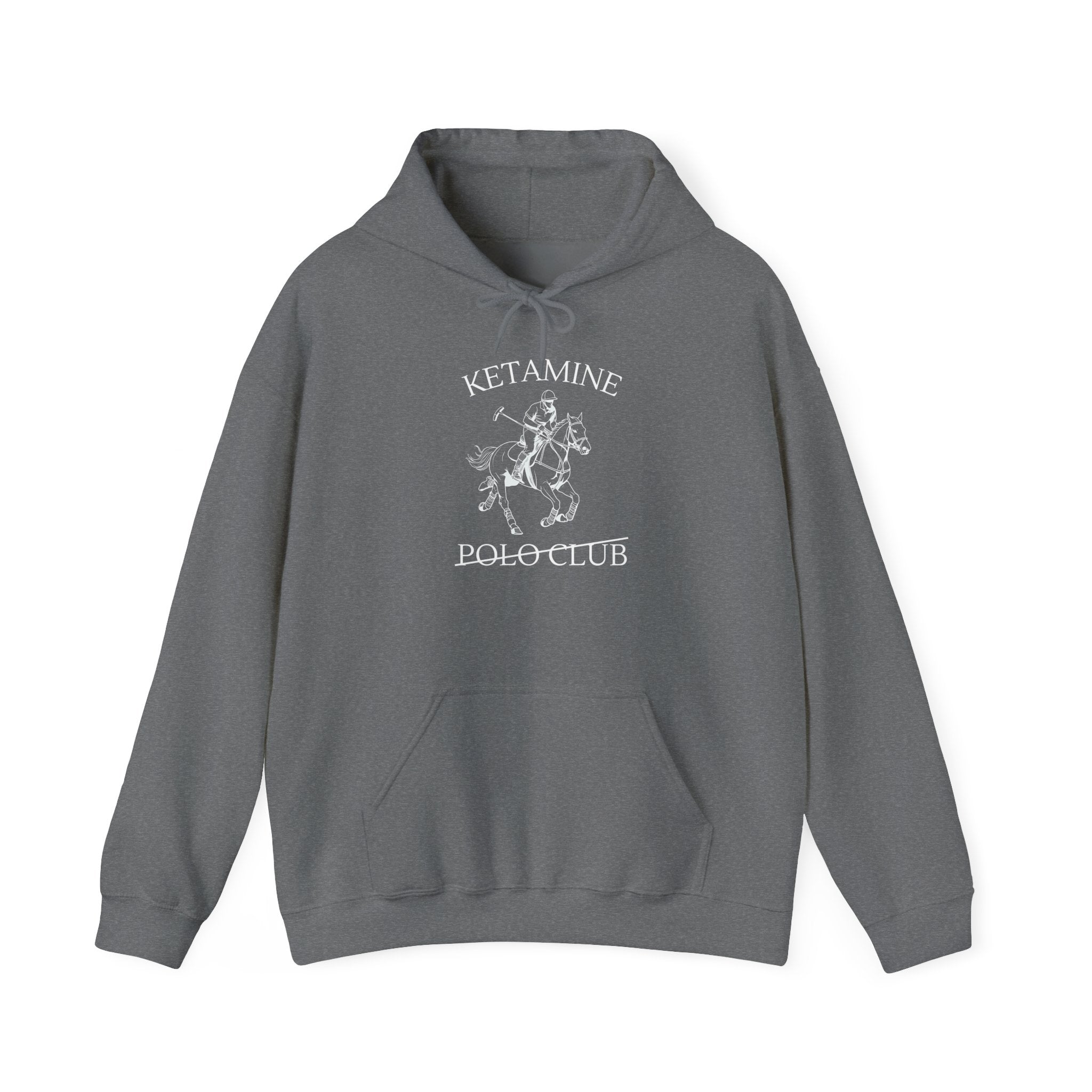 Ketamine Polo Club Hoodie | Dark Skull Rider Graphic