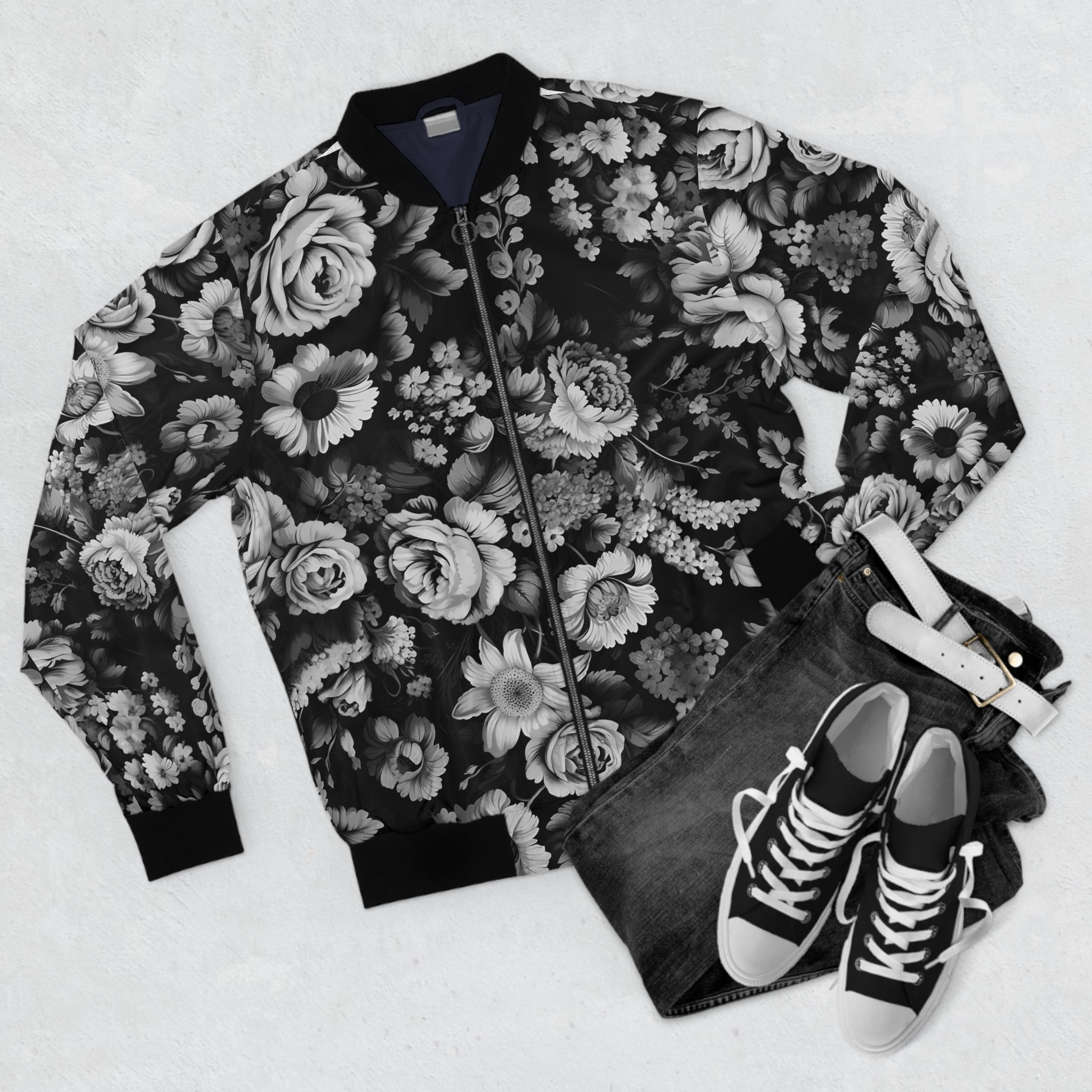 Medival Flowers BW Bomber