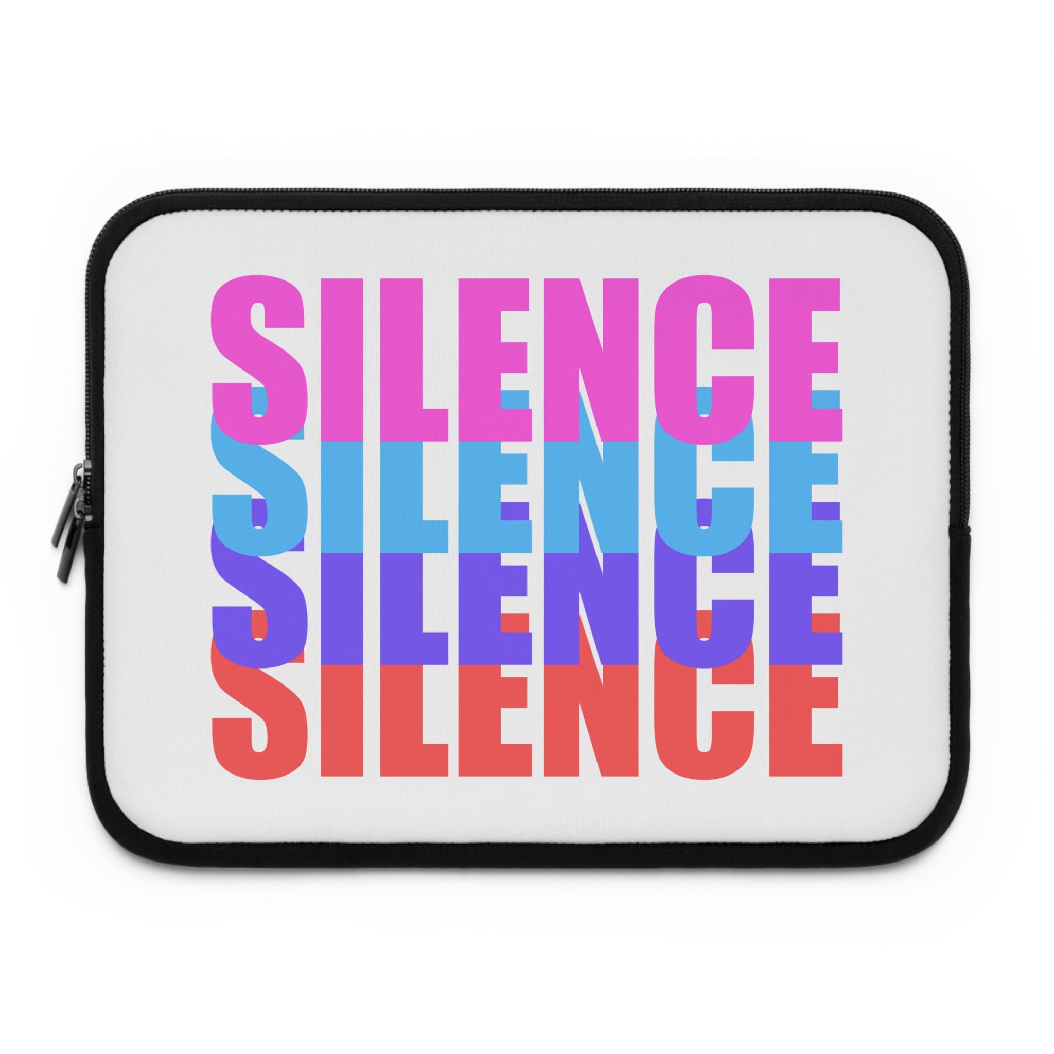 Silence White Laptop Sleeve