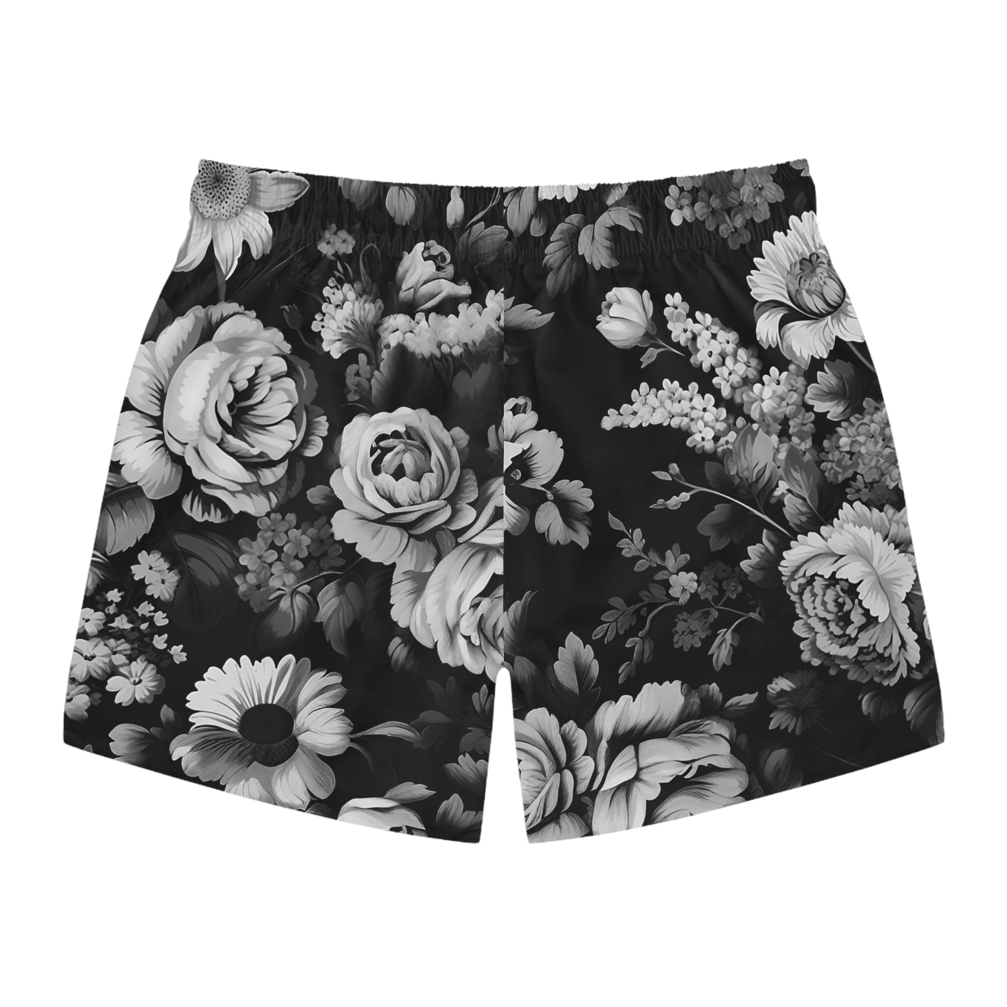 Medical Flowers BW Swim Trunk