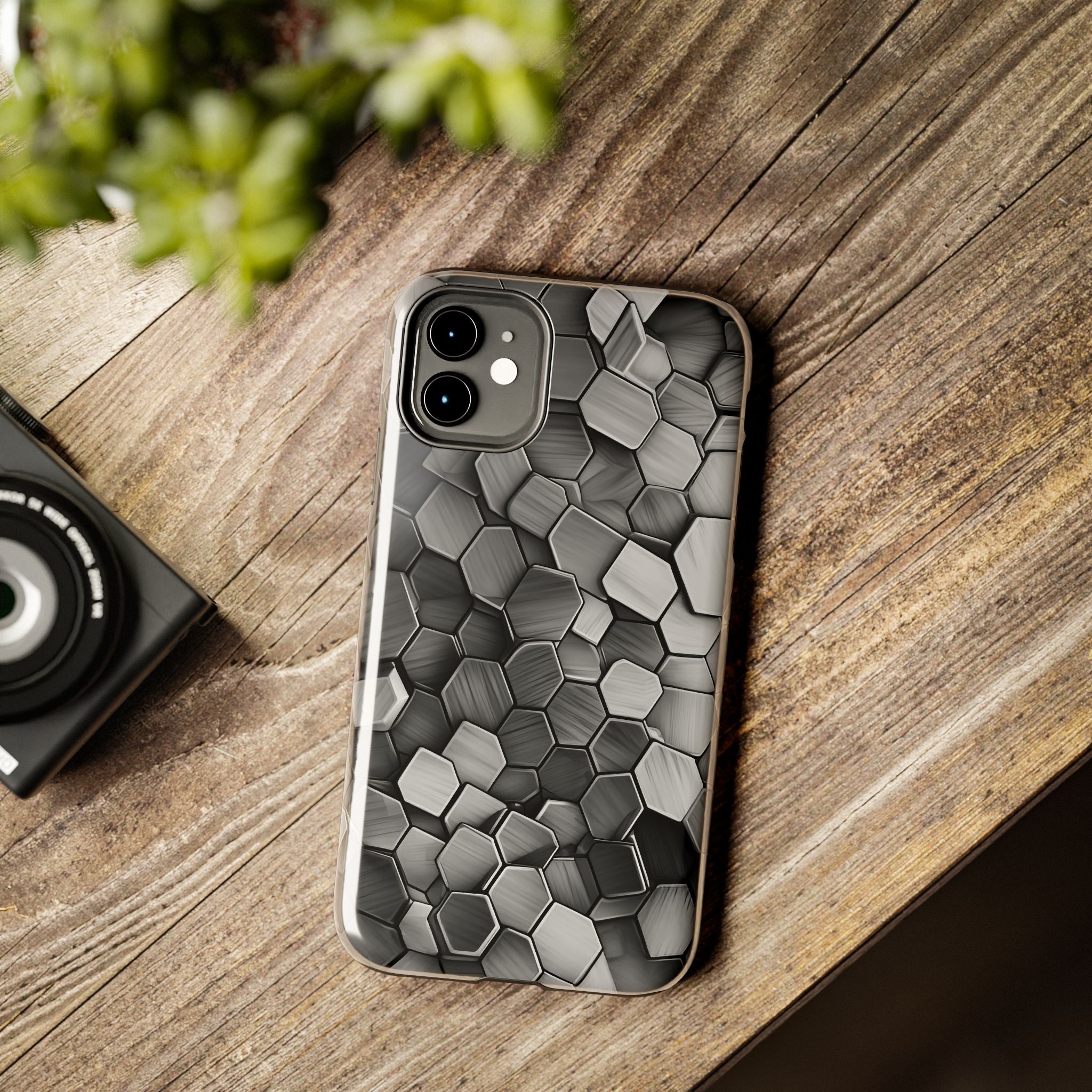 Hexagon BW Phone Case