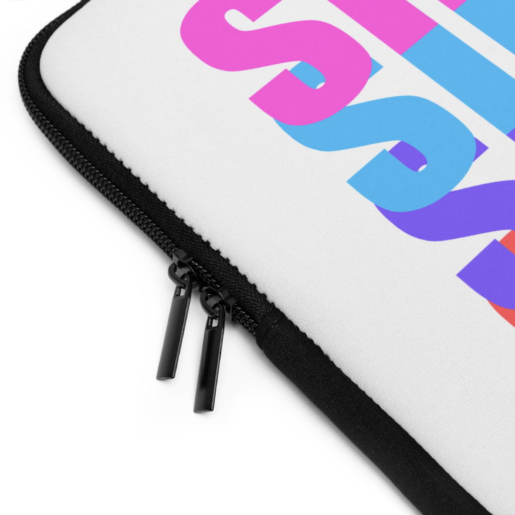 Silence White Laptop Sleeve
