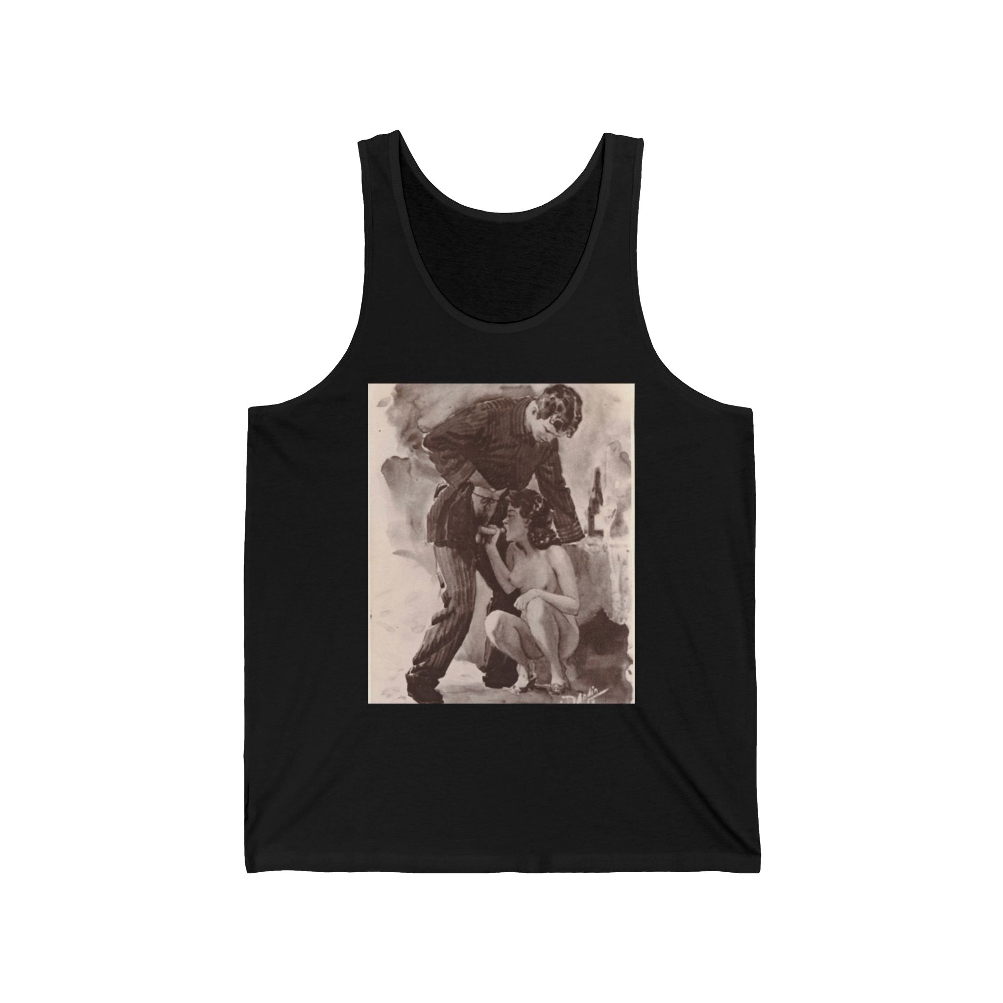 Vintage Wrestling Art Tank Top — Retro Sports Illustration Tank