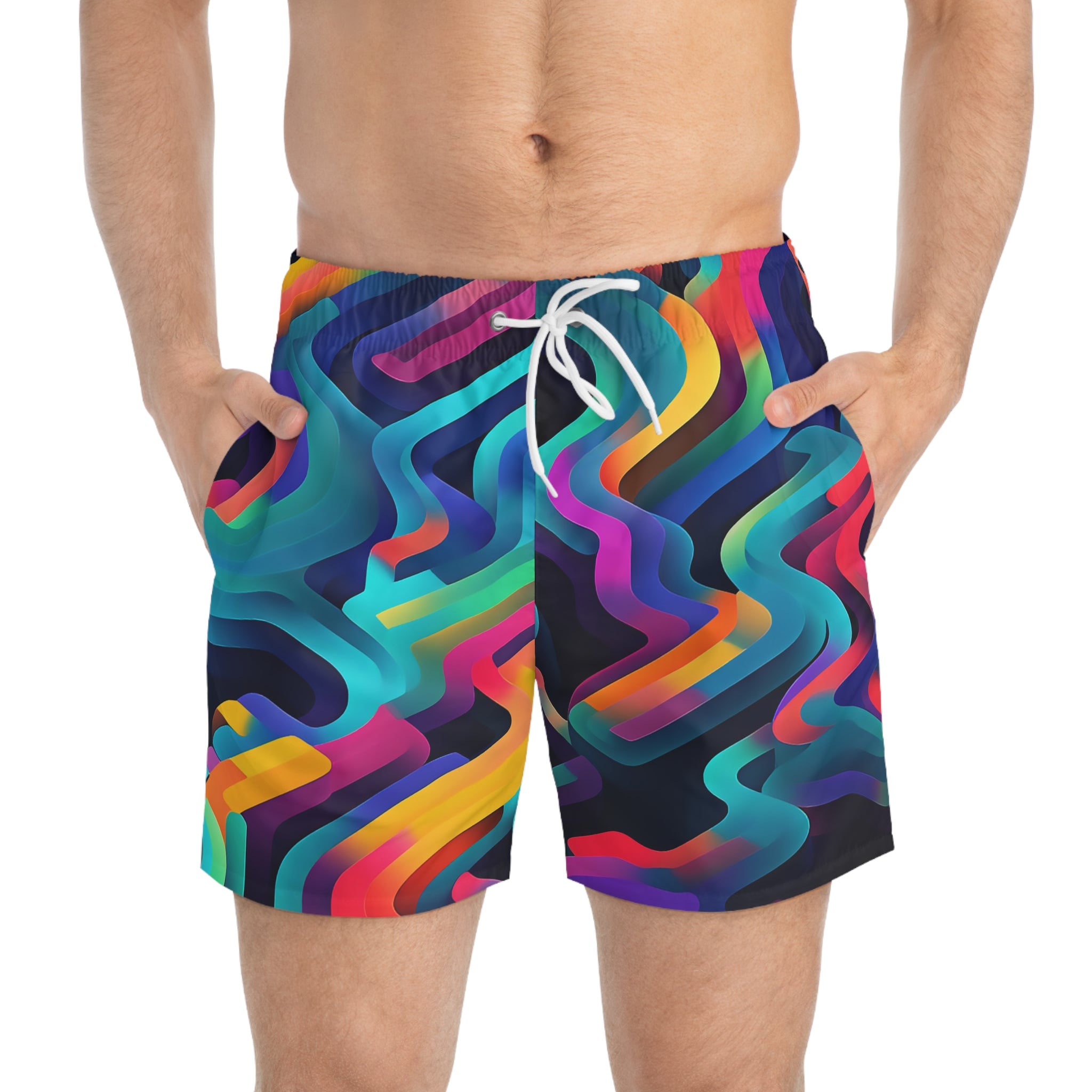 Colorful Snails Swim Trunk