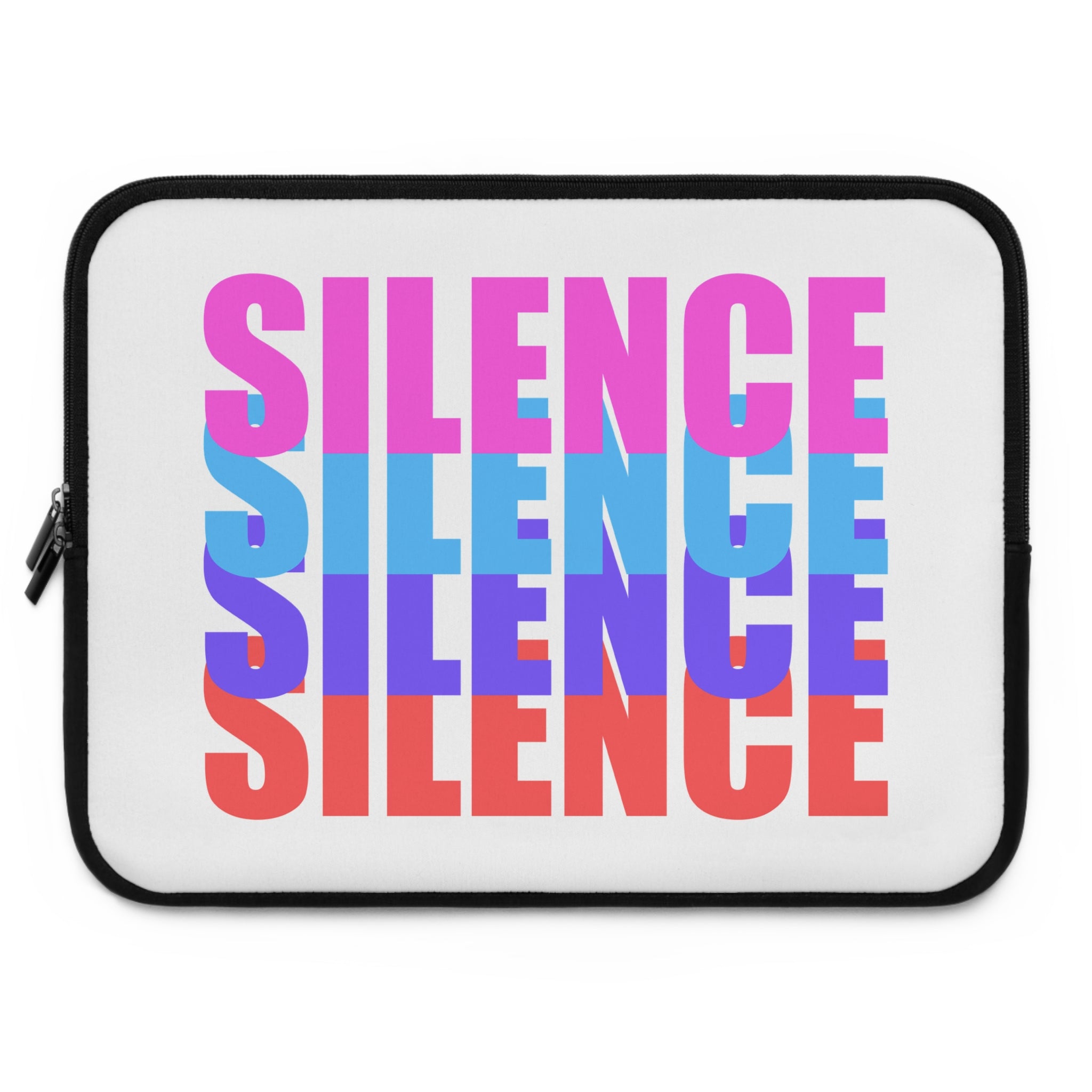 Silence White Laptop Sleeve