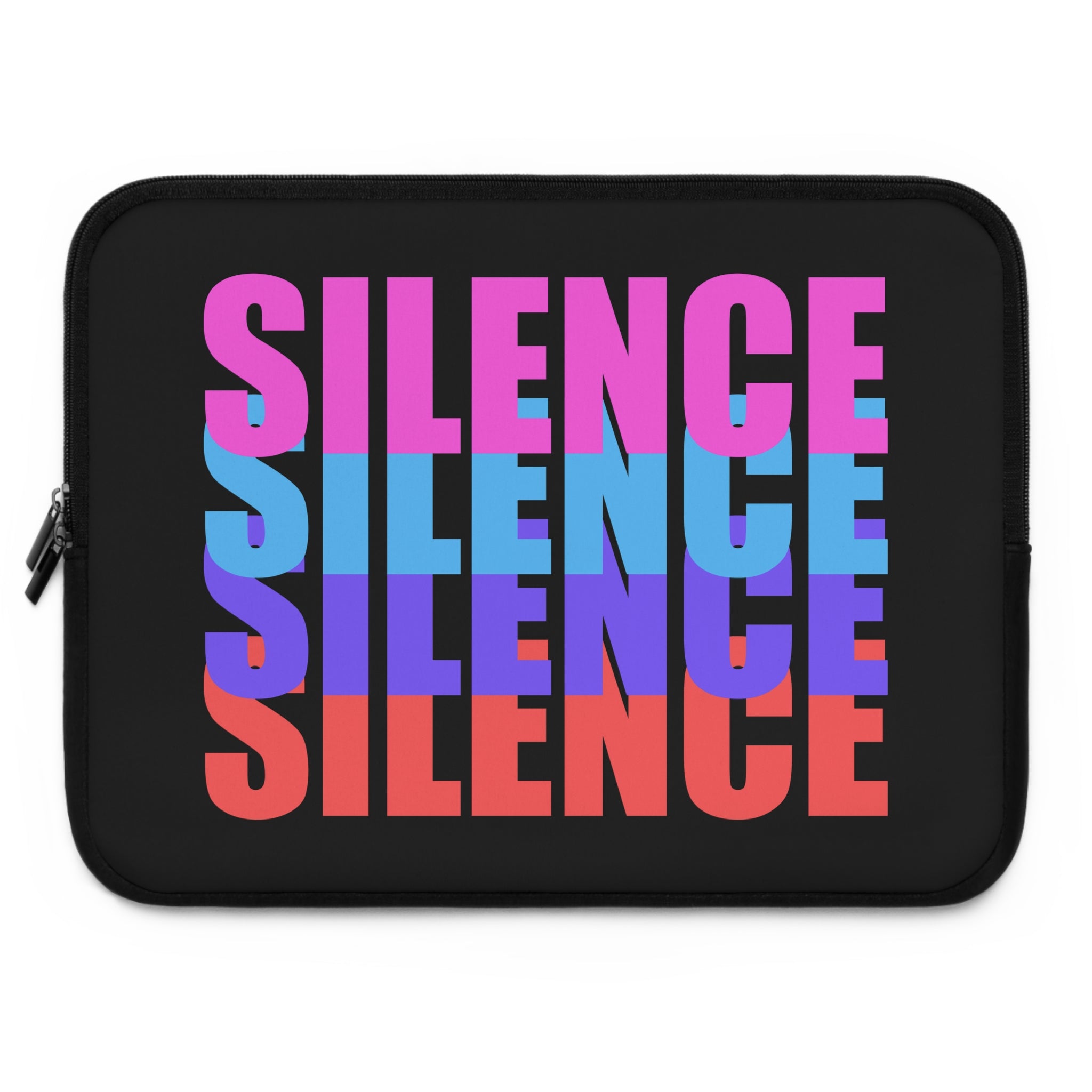 Silence Black Laptop Sleeve