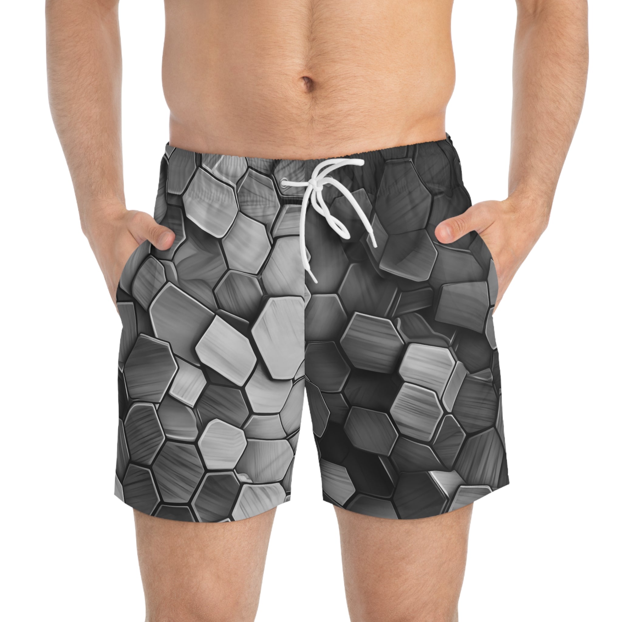 Hexagon BW Swim Trunk