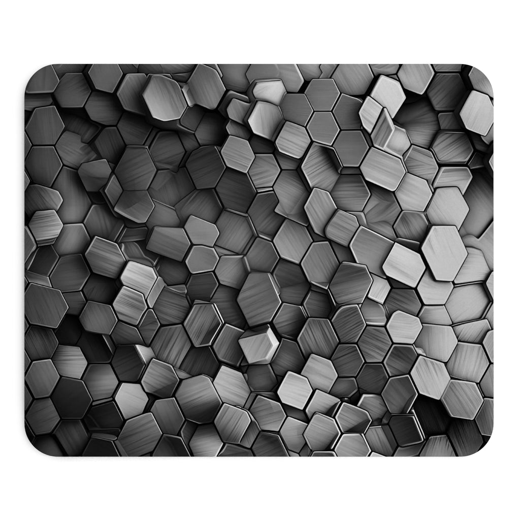 Hexagon BW Mouse Pad