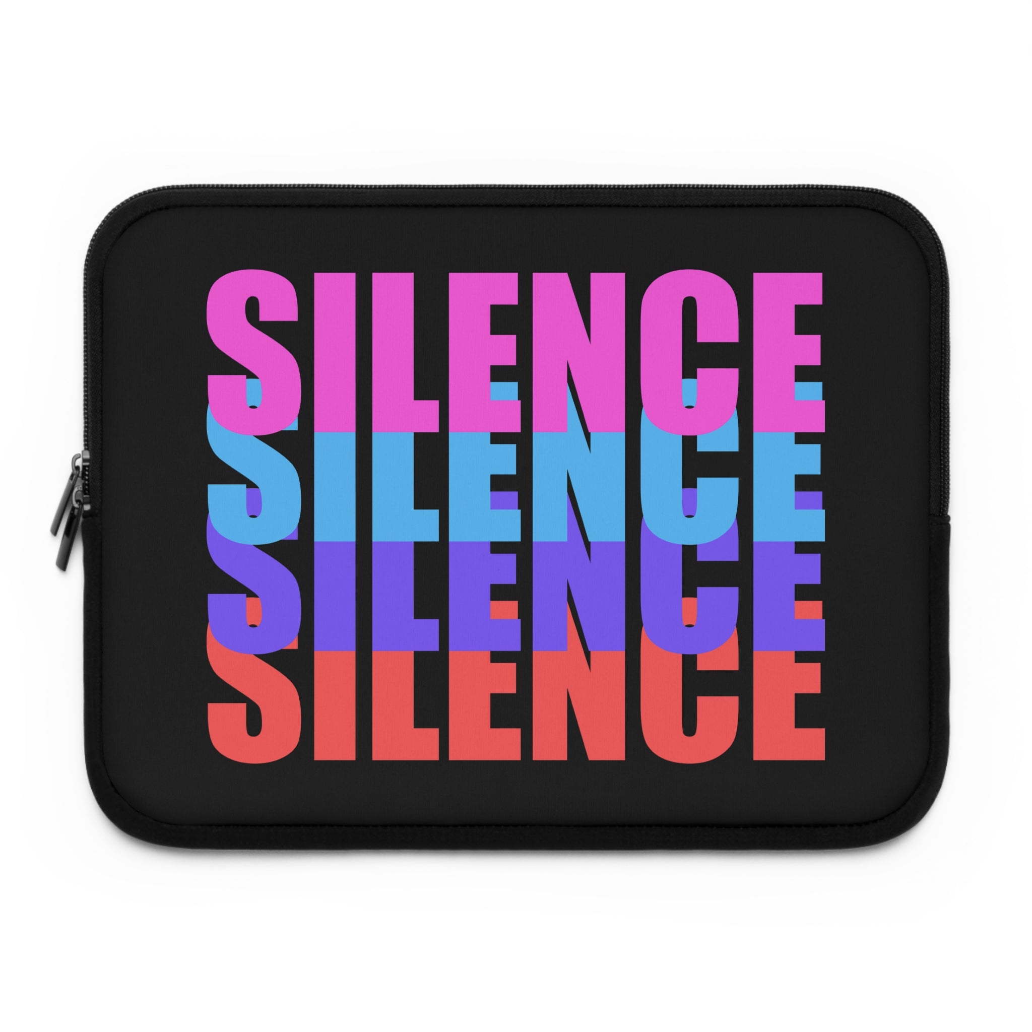 Silence Black Laptop Sleeve