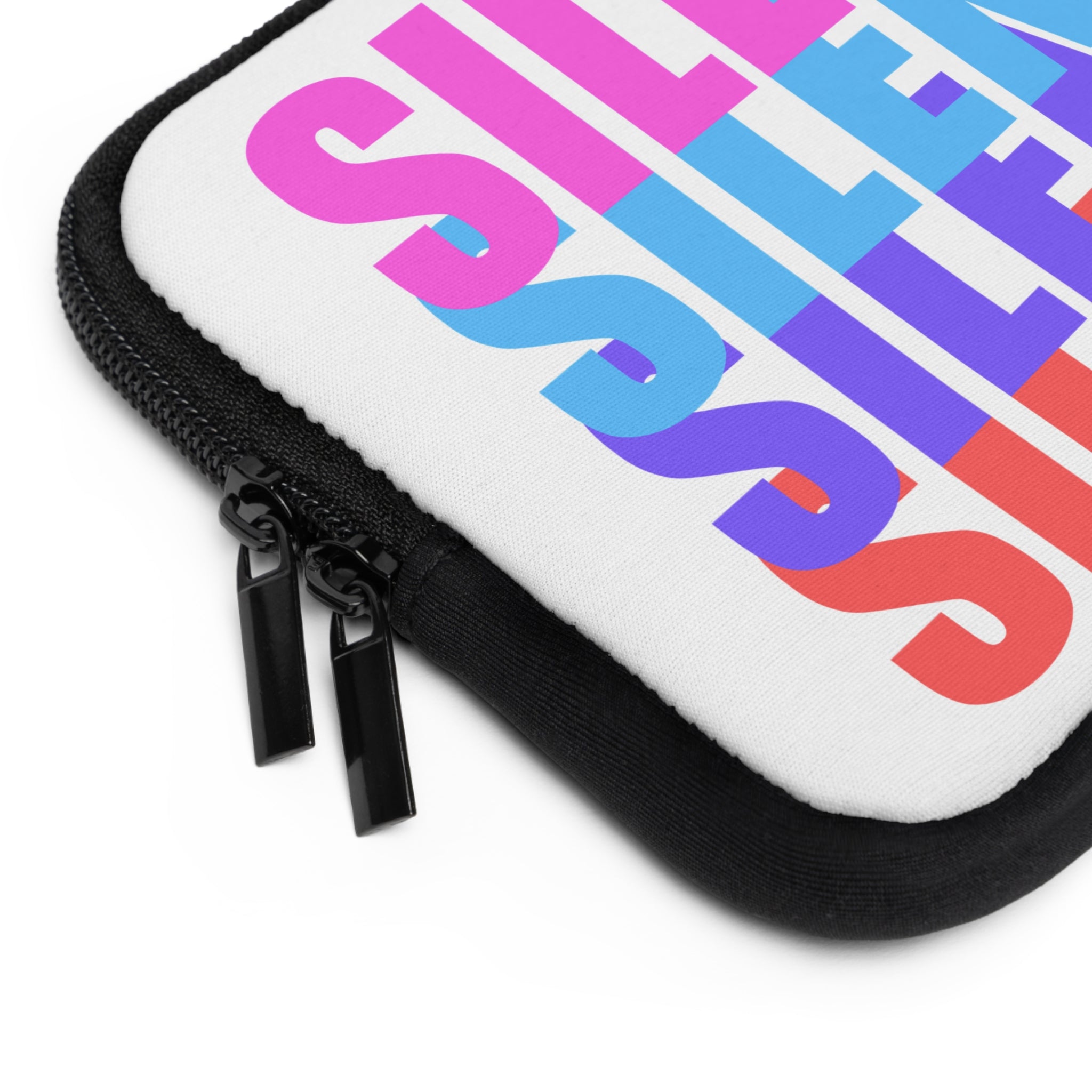 Silence White Laptop Sleeve
