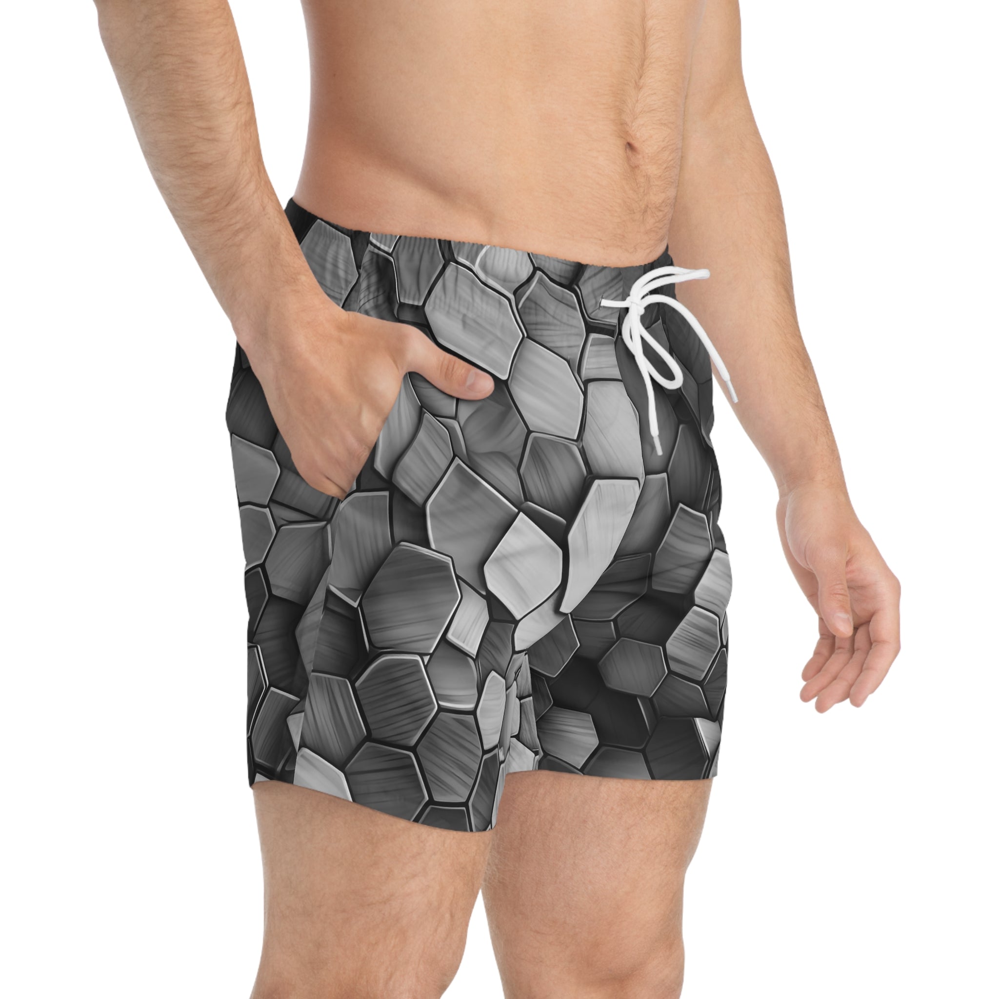 Hexagon BW Swim Trunk
