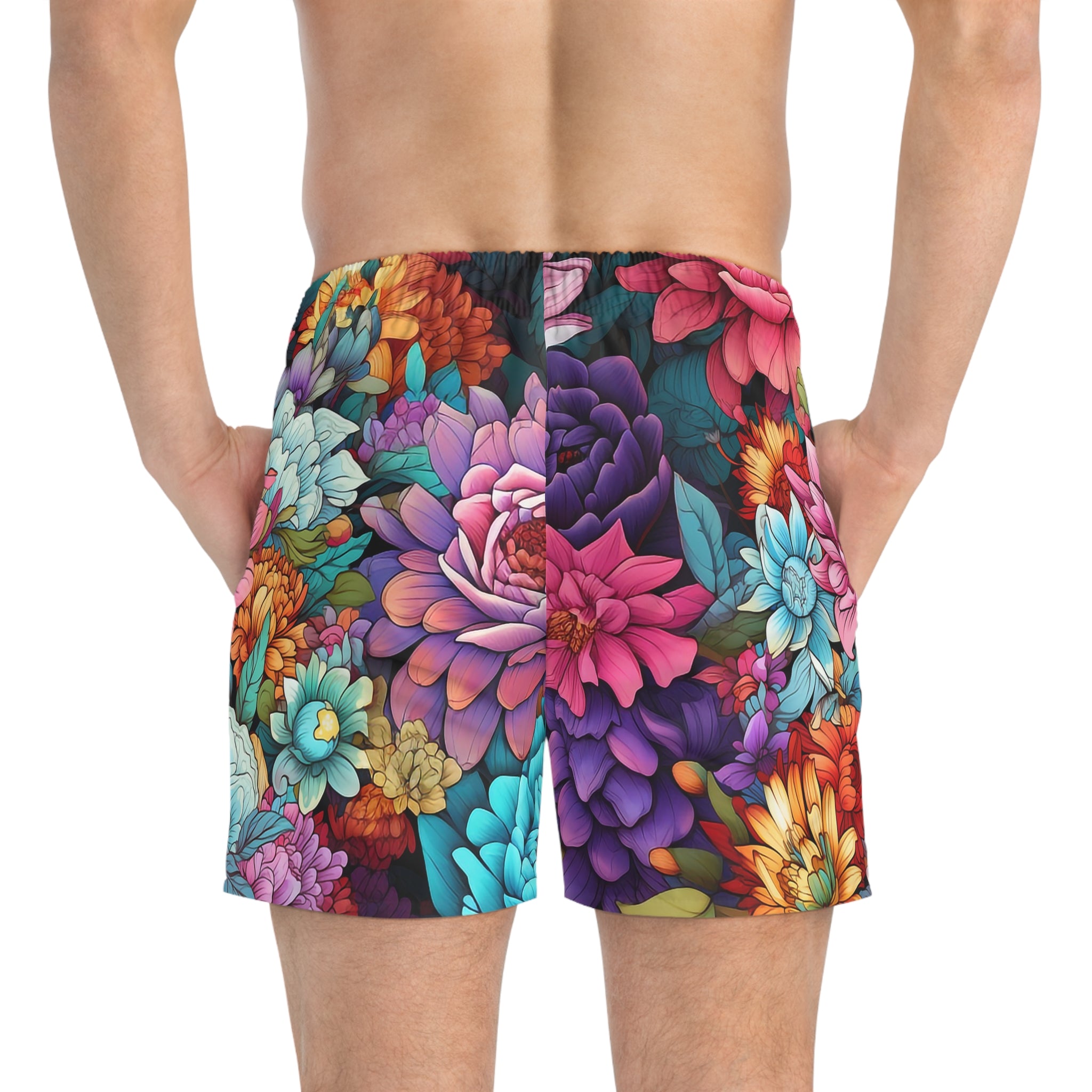 Japanese Flowers Swim Trunk