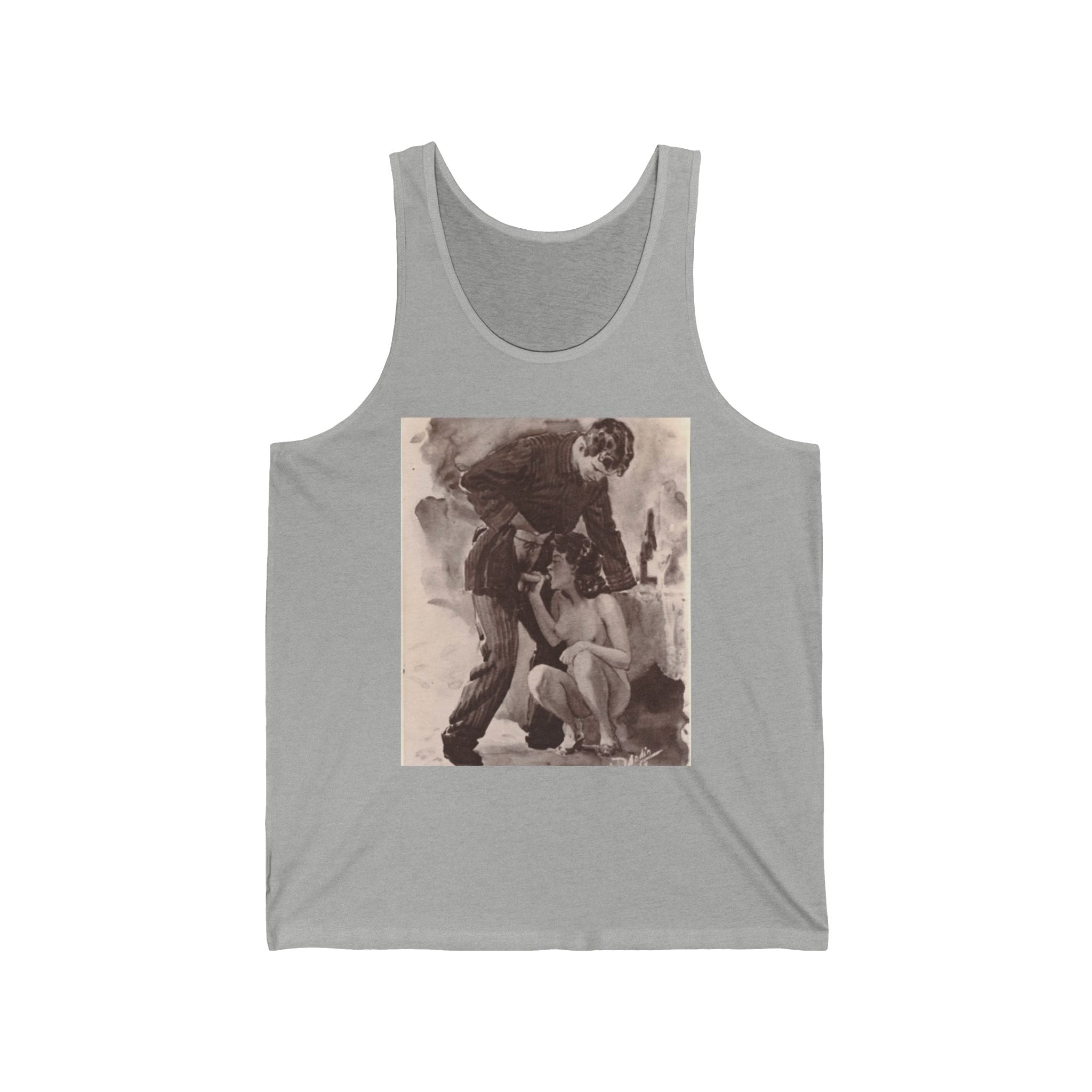 Vintage Wrestling Art Tank Top — Retro Sports Illustration Tank