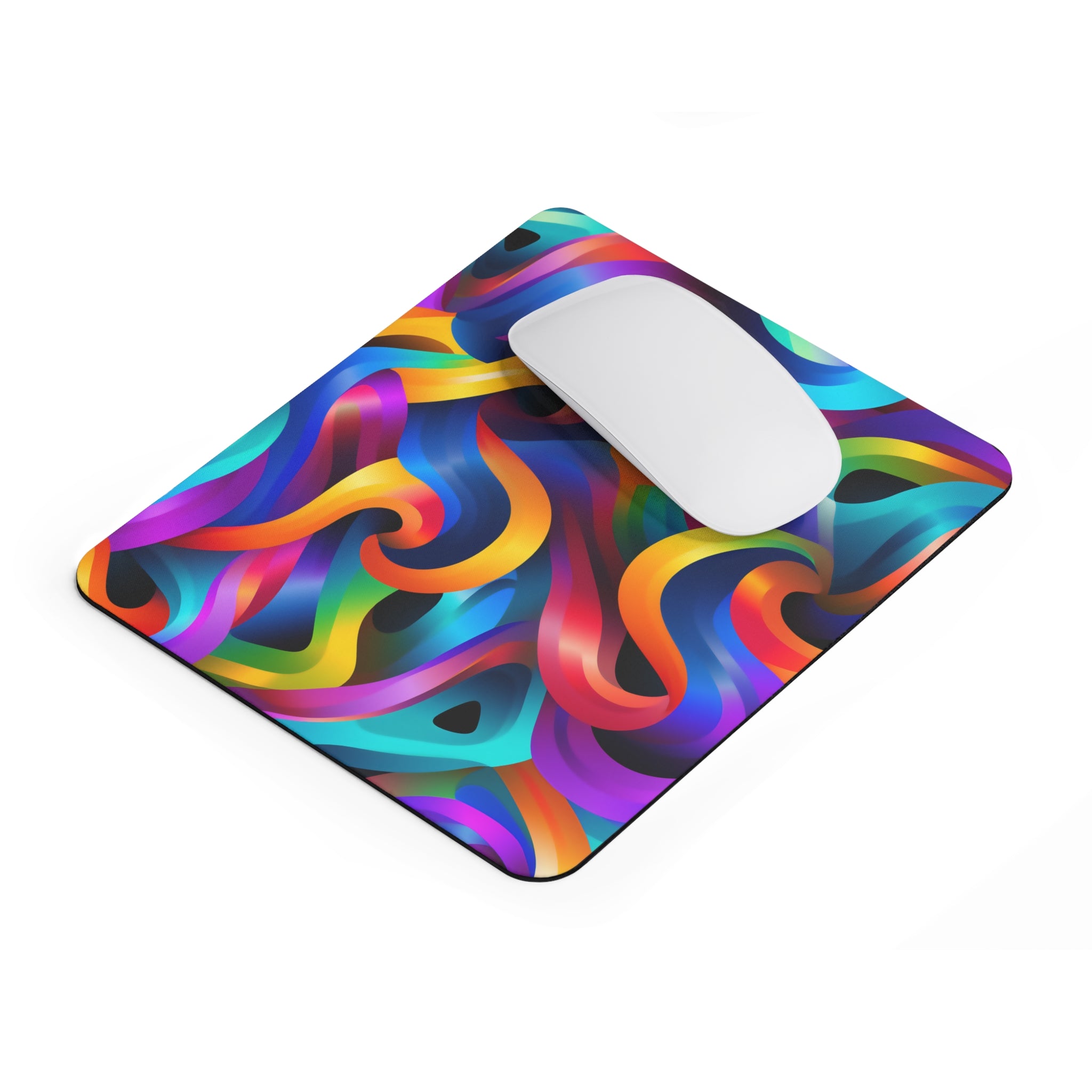 Colorful Waves Mouse Pad