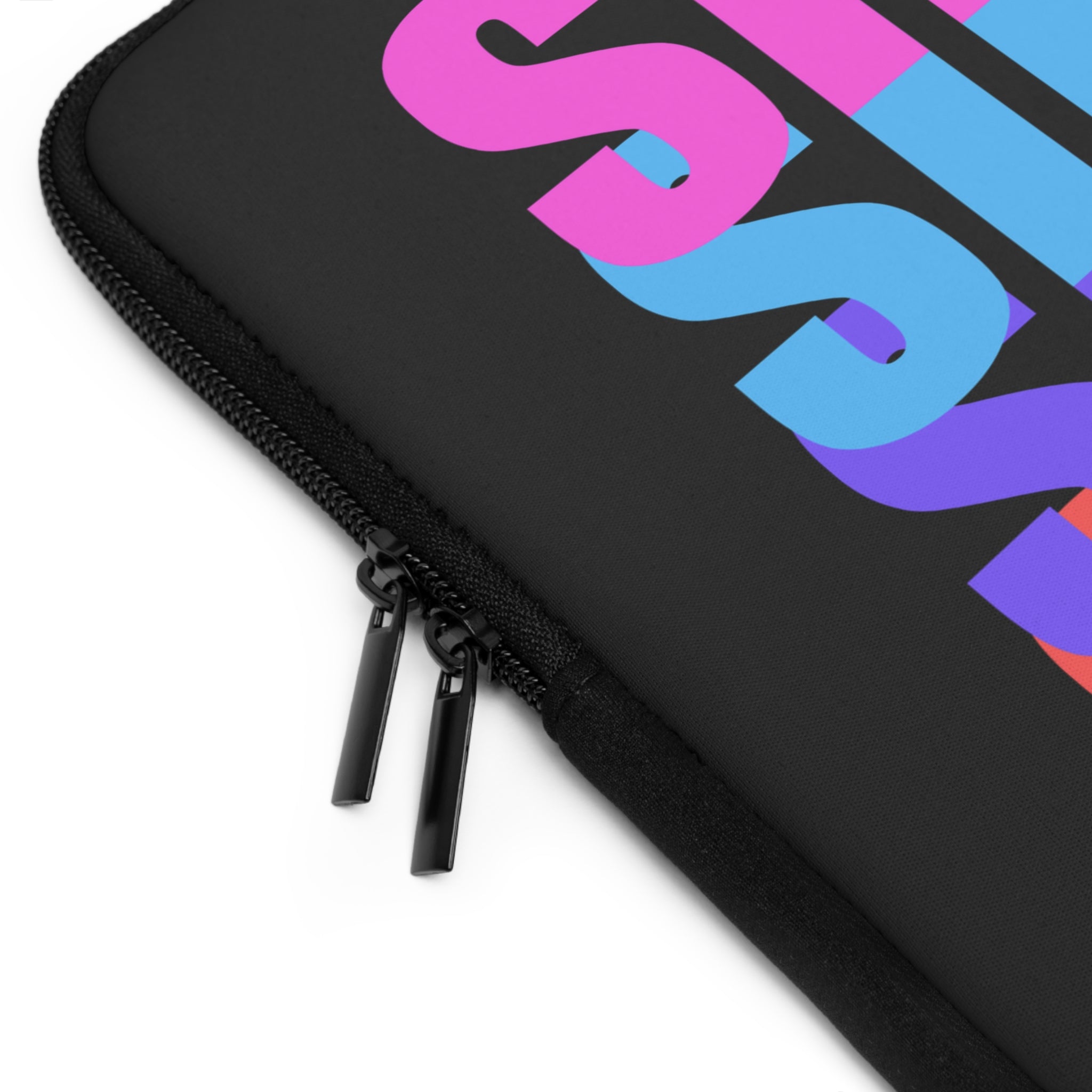 Silence Black Laptop Sleeve