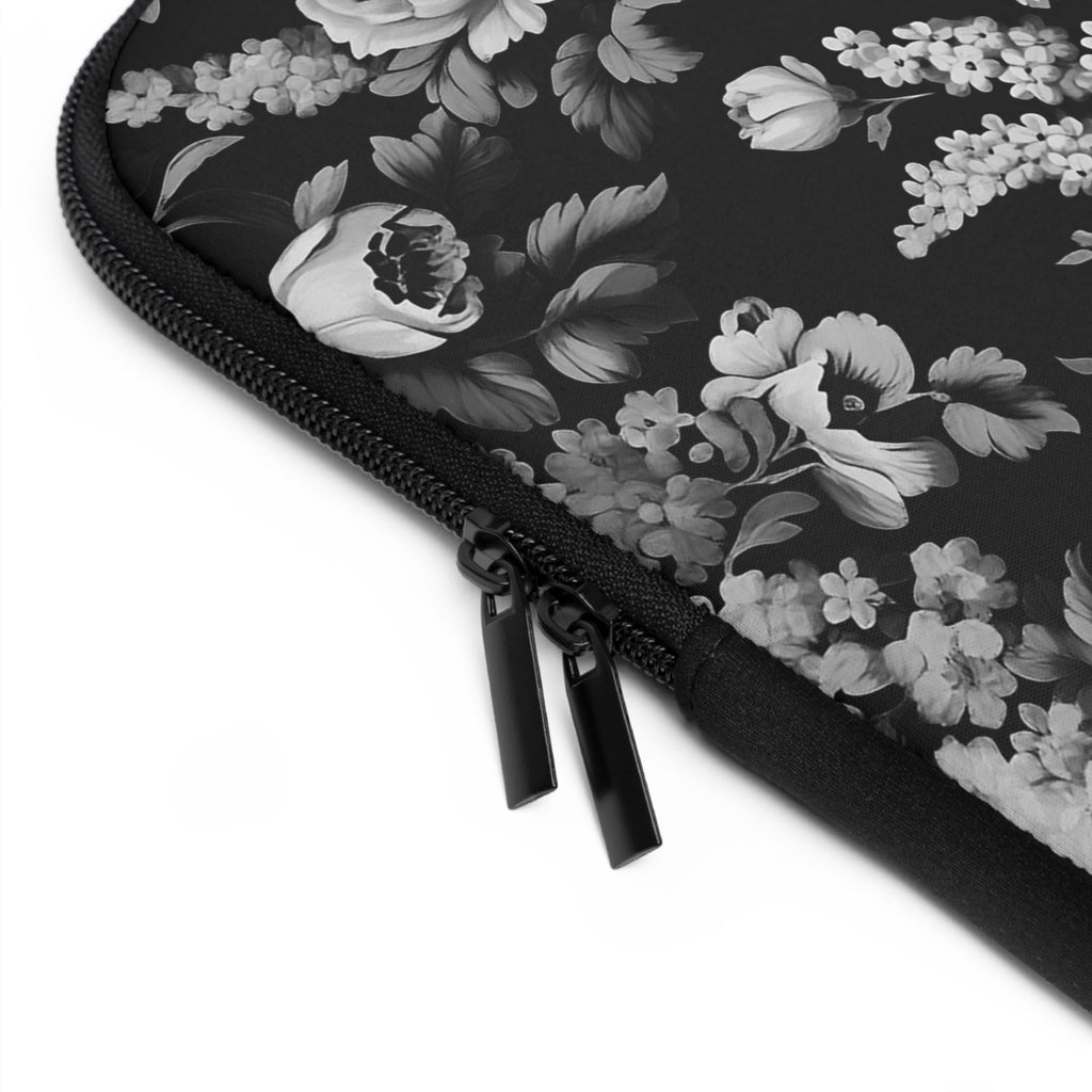 Medival Flowers BW Laptop Sleeve