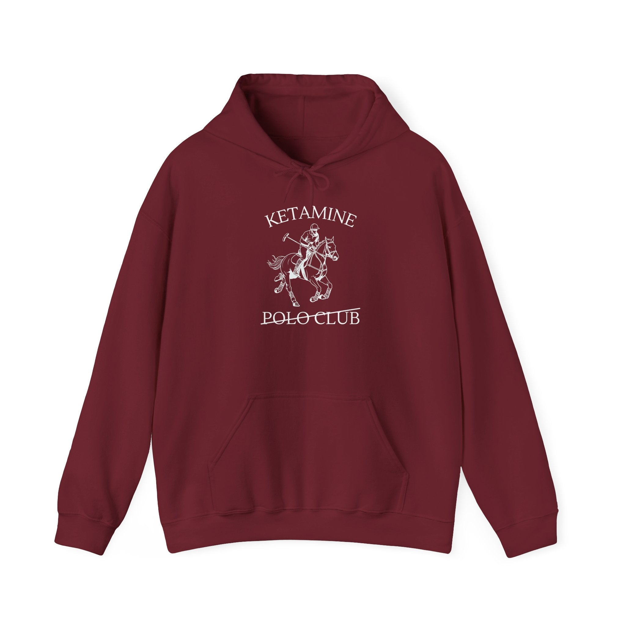 Ketamine Polo Club Hoodie | Dark Skull Rider Graphic