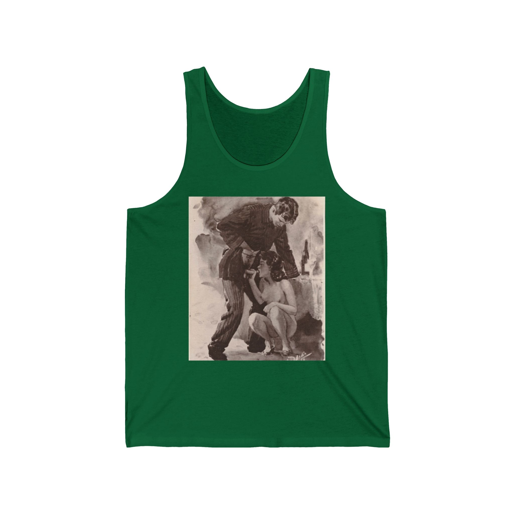 Vintage Wrestling Art Tank Top — Retro Sports Illustration Tank