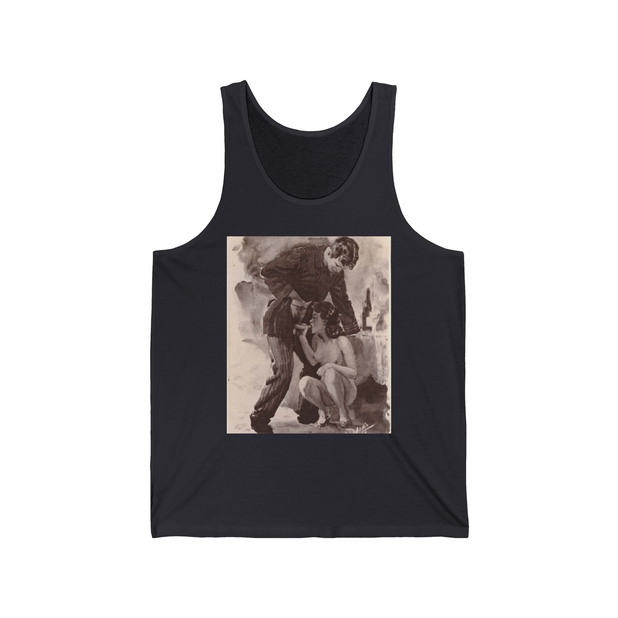 Vintage Wrestling Art Tank Top — Retro Sports Illustration Tank