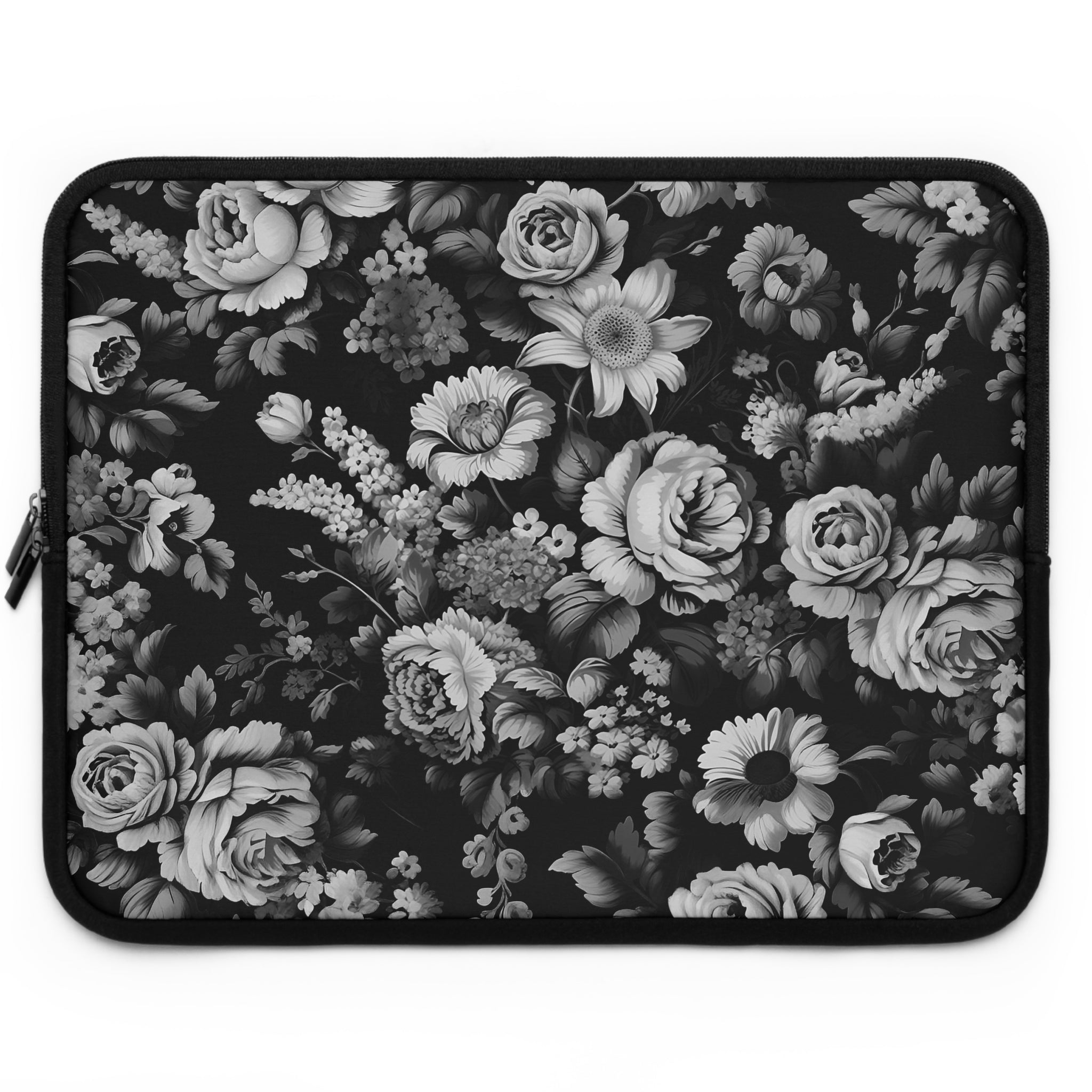 Medival Flowers BW Laptop Sleeve