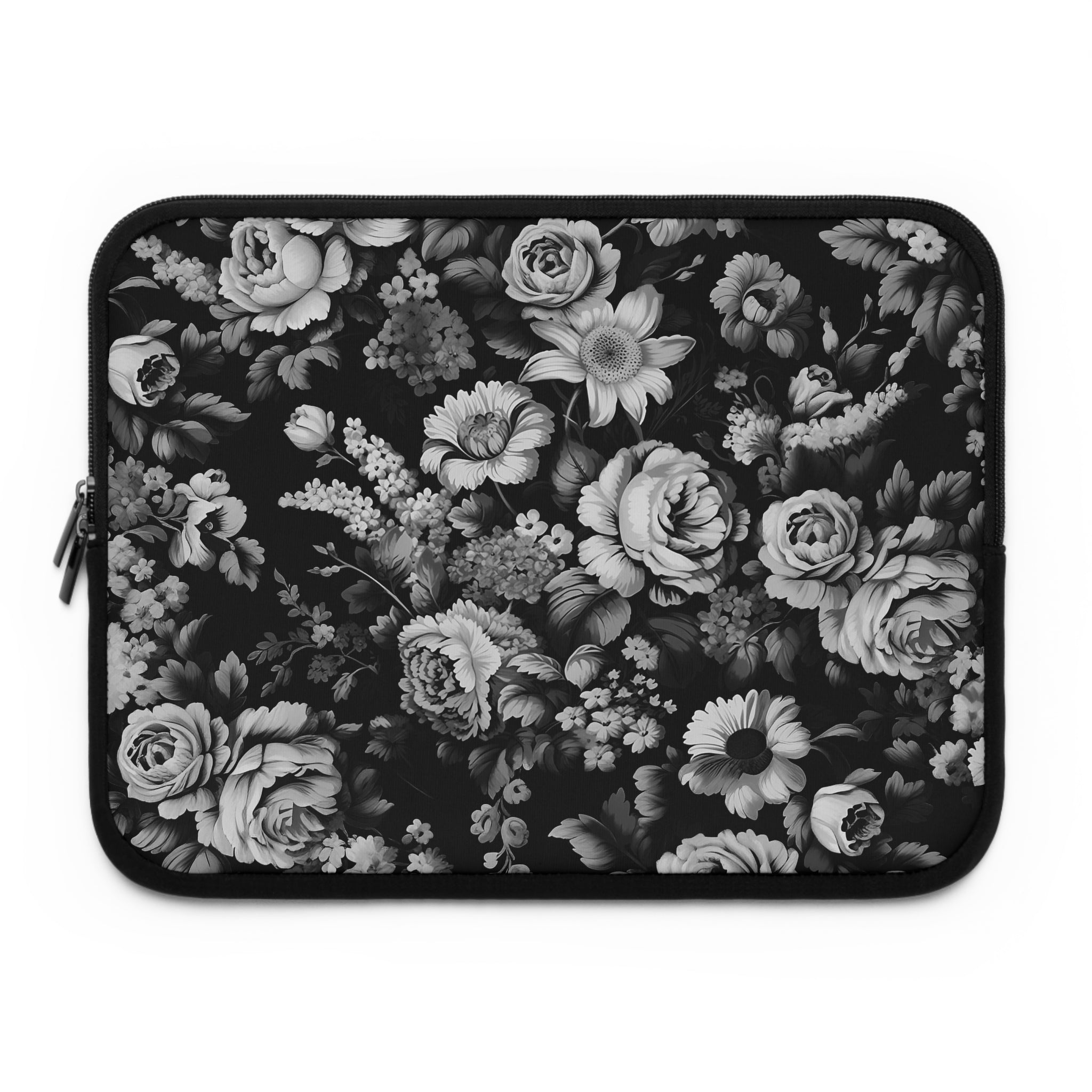 Medival Flowers BW Laptop Sleeve