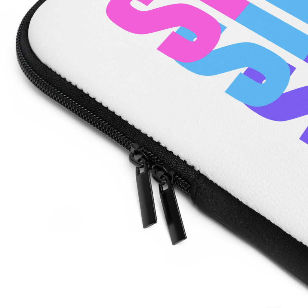 Silence White Laptop Sleeve