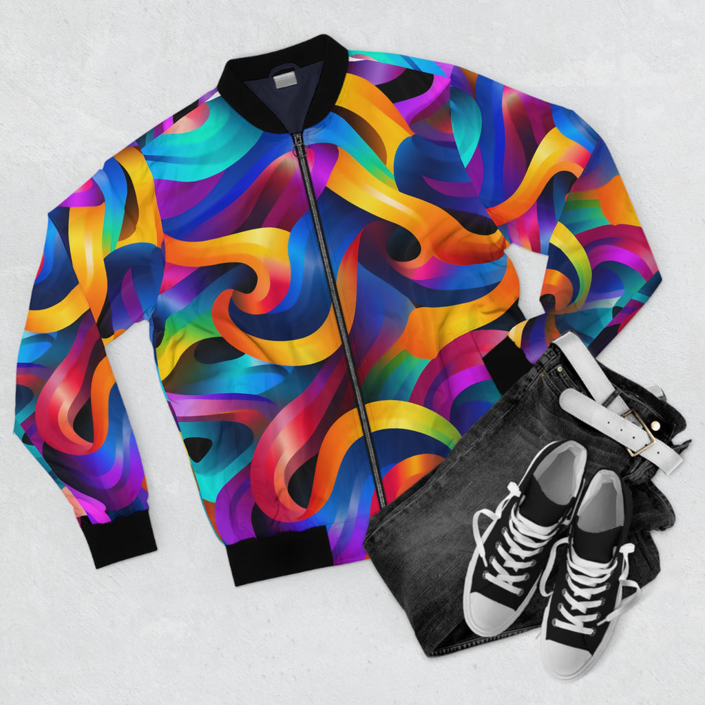 Colorful Waves Bomber