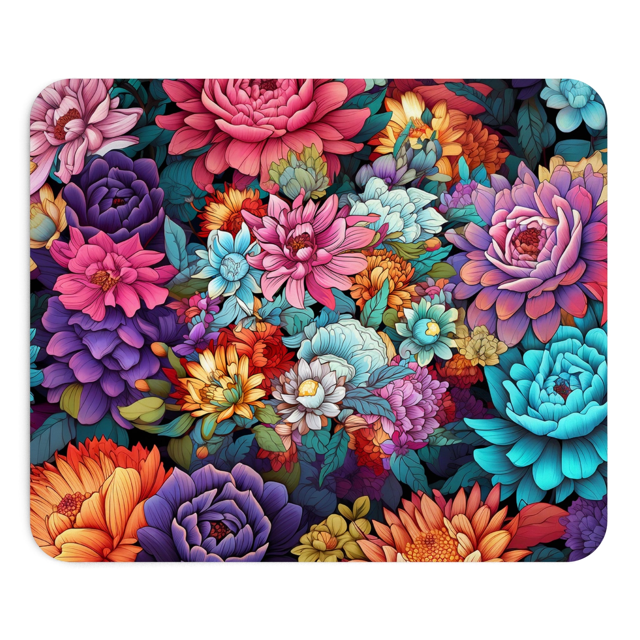 Japanese Flowers Mouse Pad