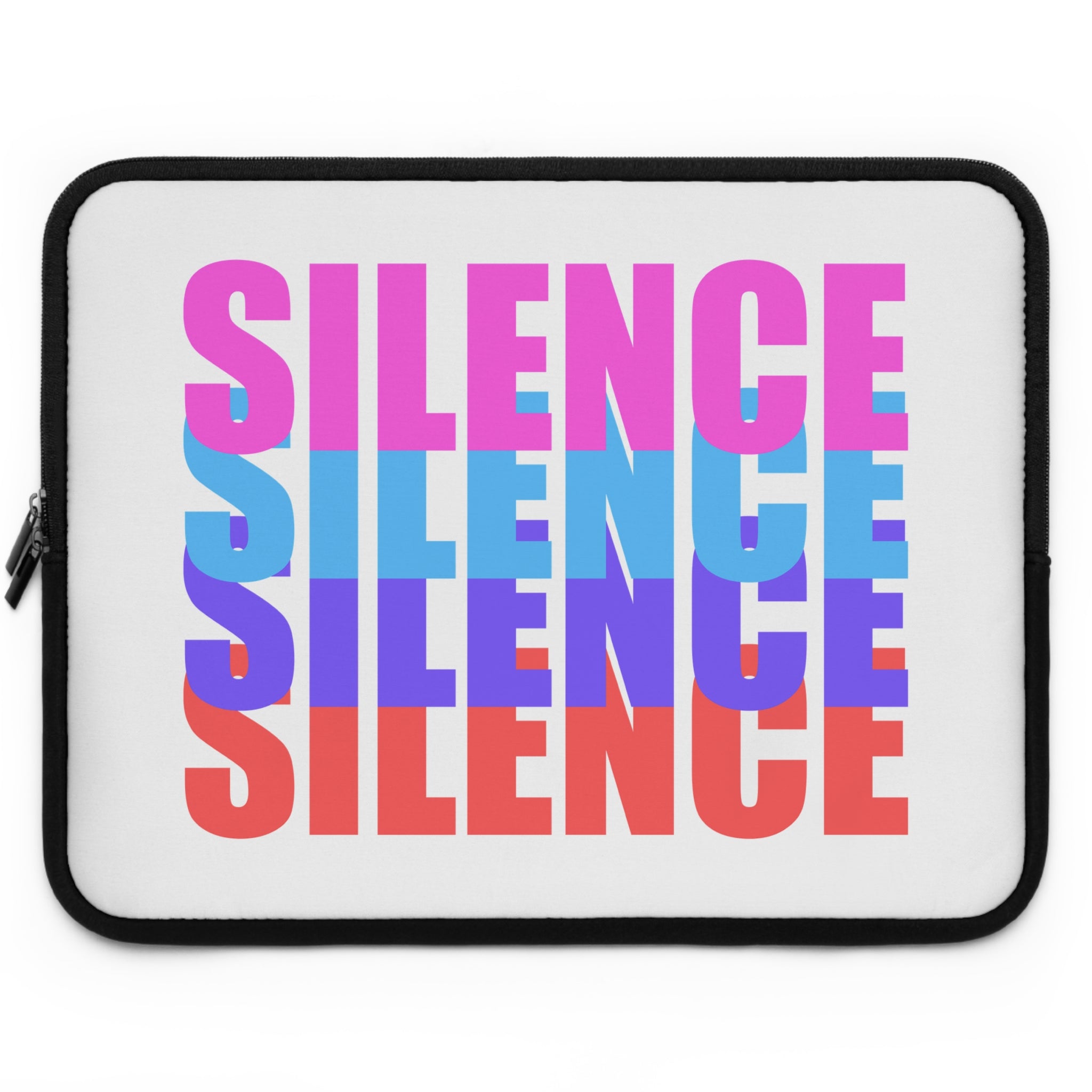 Silence White Laptop Sleeve
