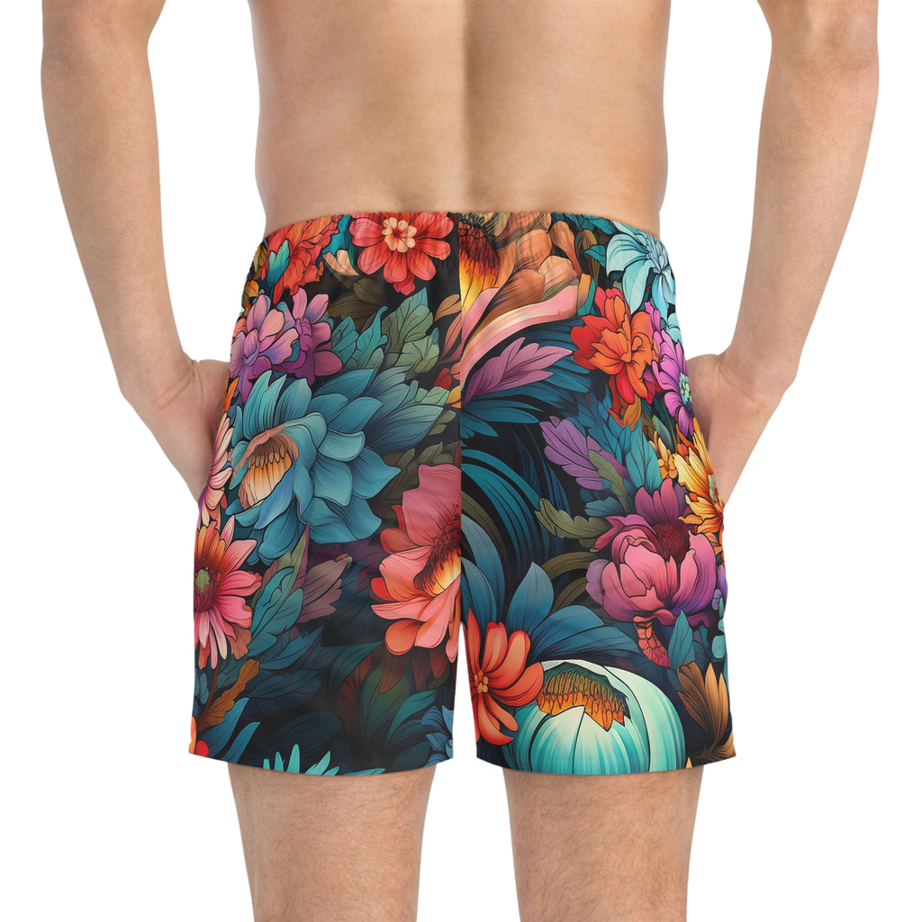 Japanese Flowers Swim Trunk
