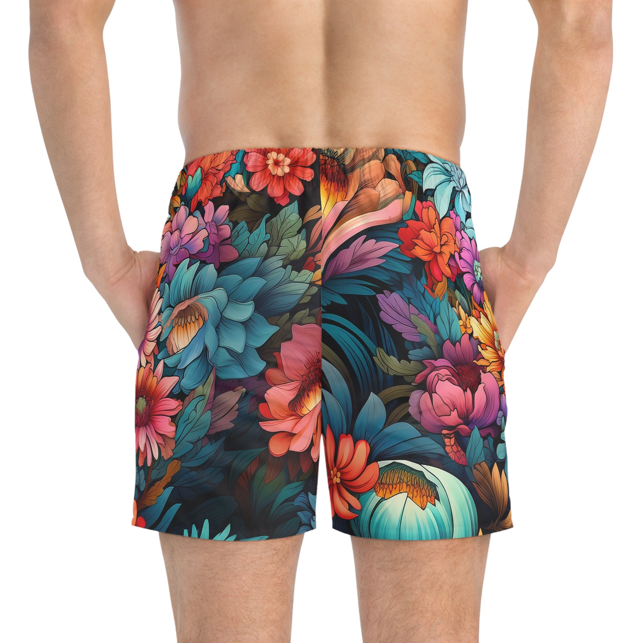 Japanese Flowers Swim Trunk