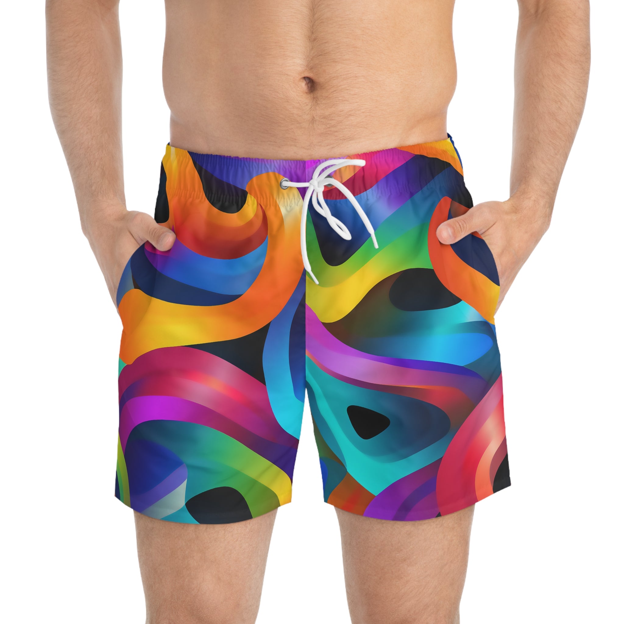 Colorful Waves Swim Shorts