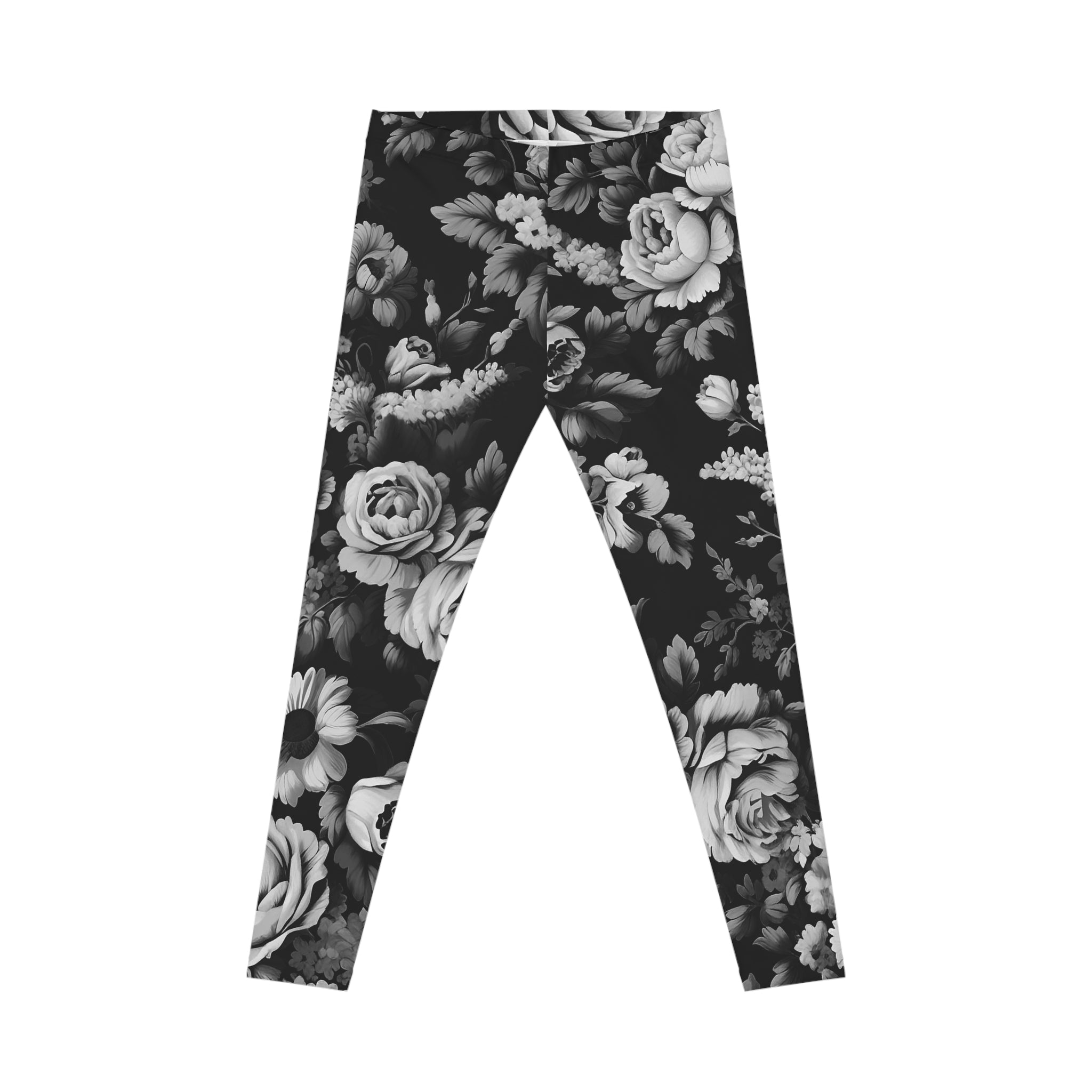 Medival Flowers BW Leggings