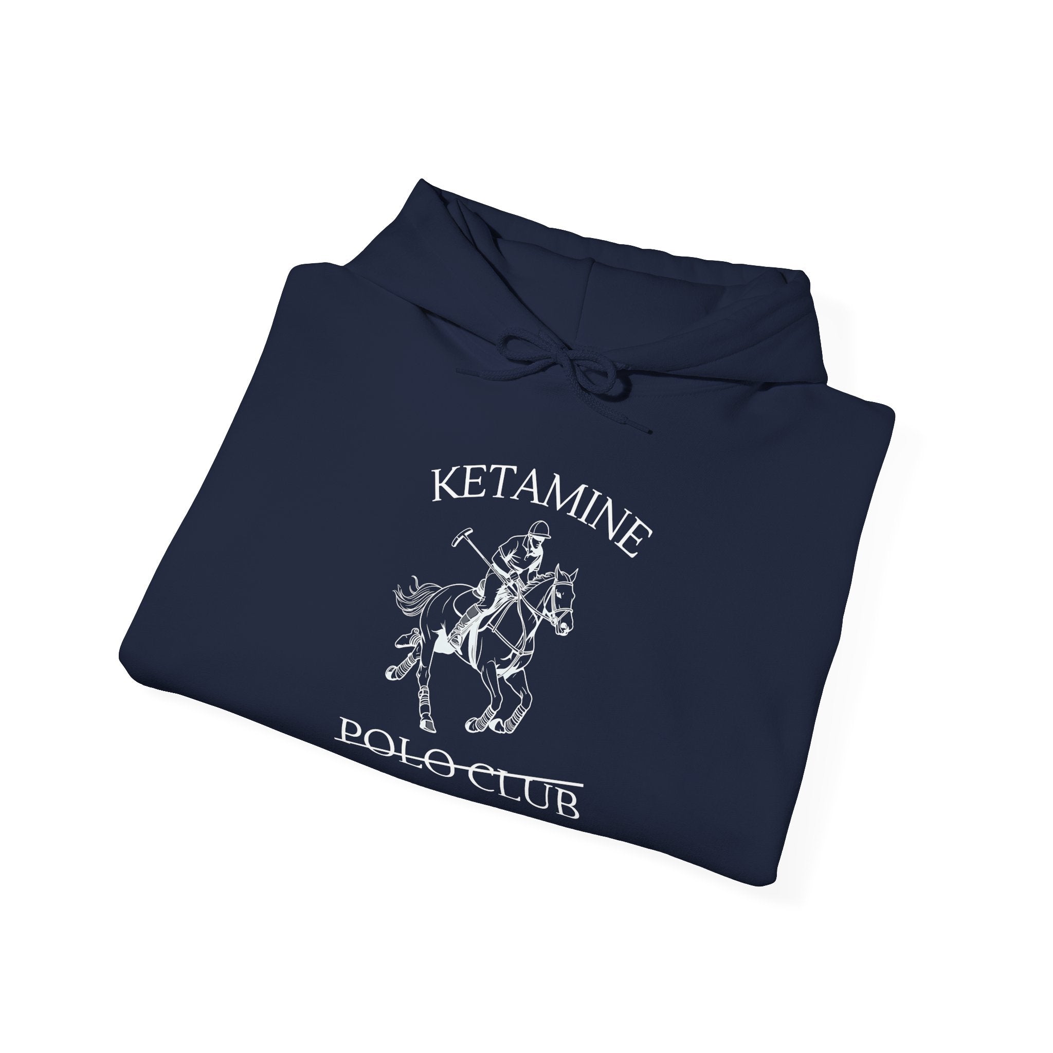 Ketamine Polo Club Hoodie | Dark Skull Rider Graphic