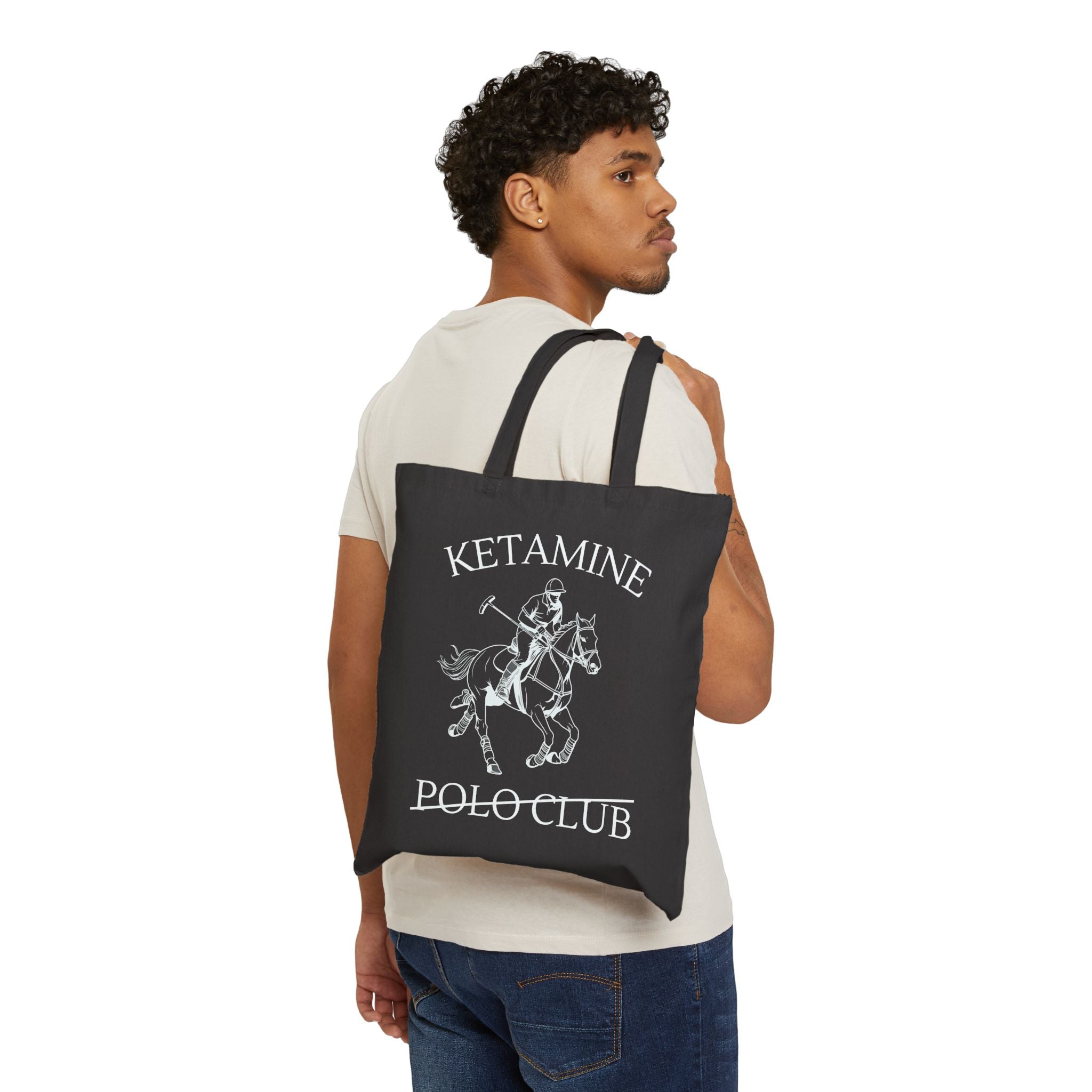 Ketamine Polo Club - Blank Cotton Canvas Tote Bag | Plain Natural Tote