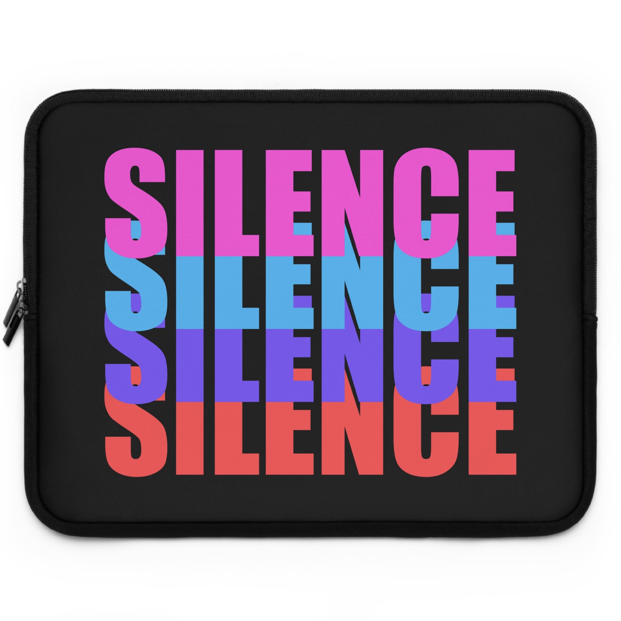 Silence Black Laptop Sleeve