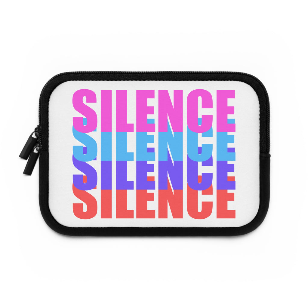 Silence White Laptop Sleeve