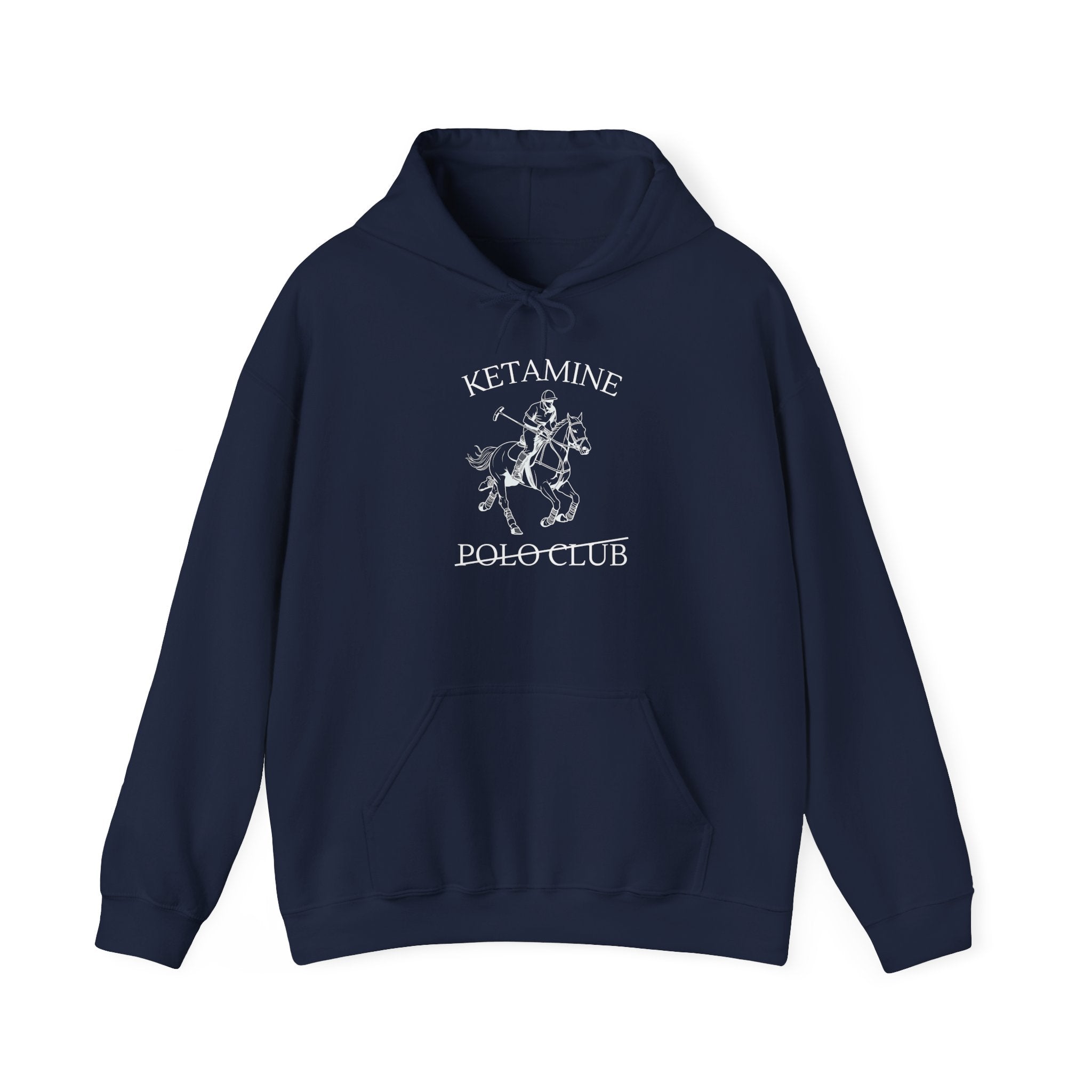Ketamine Polo Club Hoodie | Dark Skull Rider Graphic